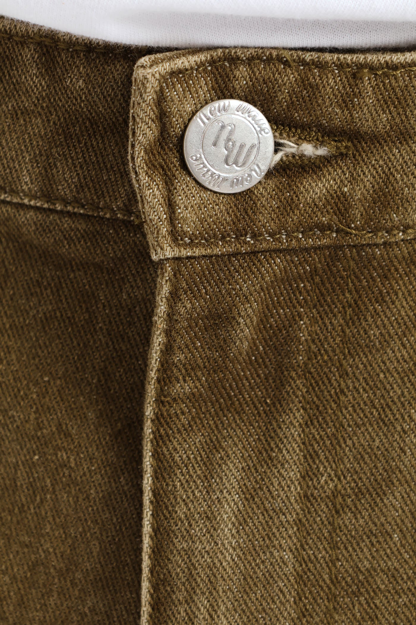 Boys Washed Bull Denim Loose Pant - Olive - Image 5