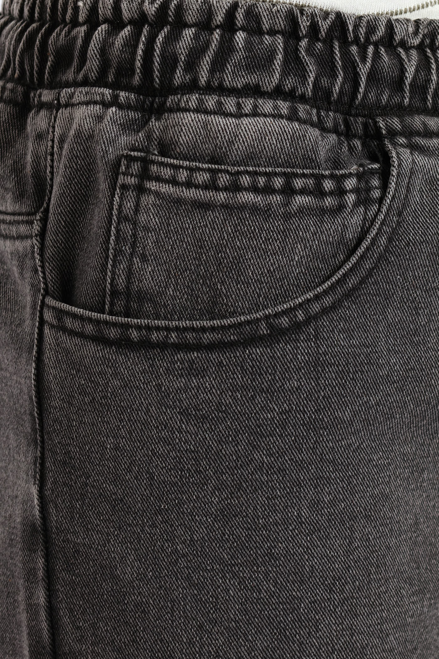 Boys Washed Denim Pull On Walkshort - Black - Image 5