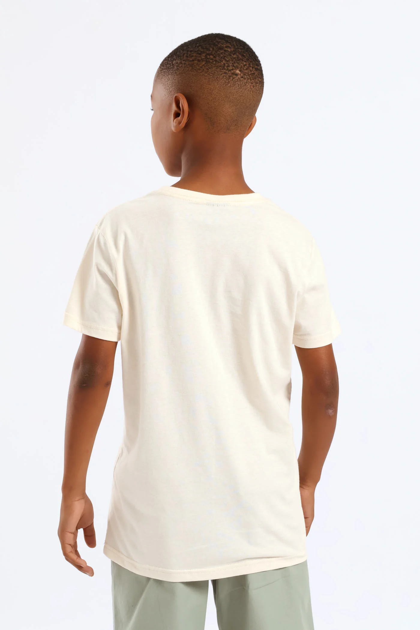 Boys Watercolour Headphone Tee - Cream - Image 6