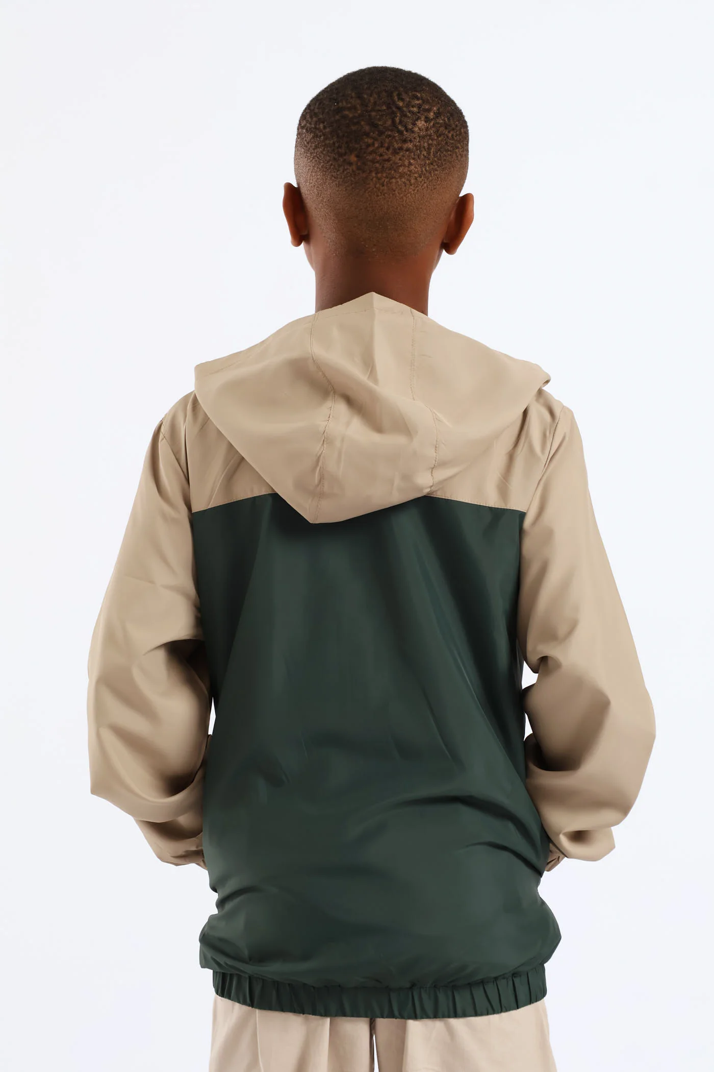 Boys Windbreaker - Green/Coral - Image 5