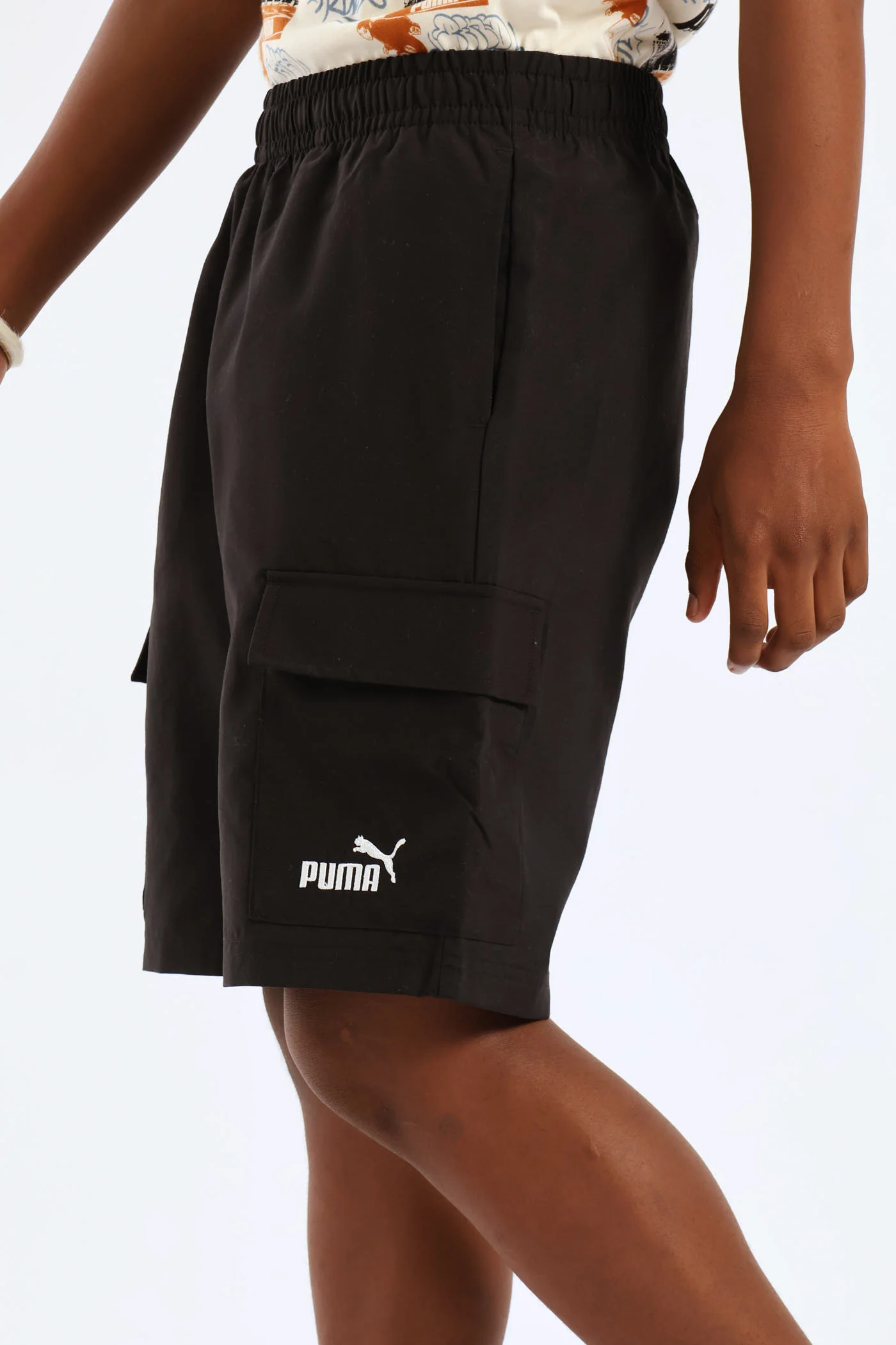 Boys Woven Cargo Short - Black - Image 3