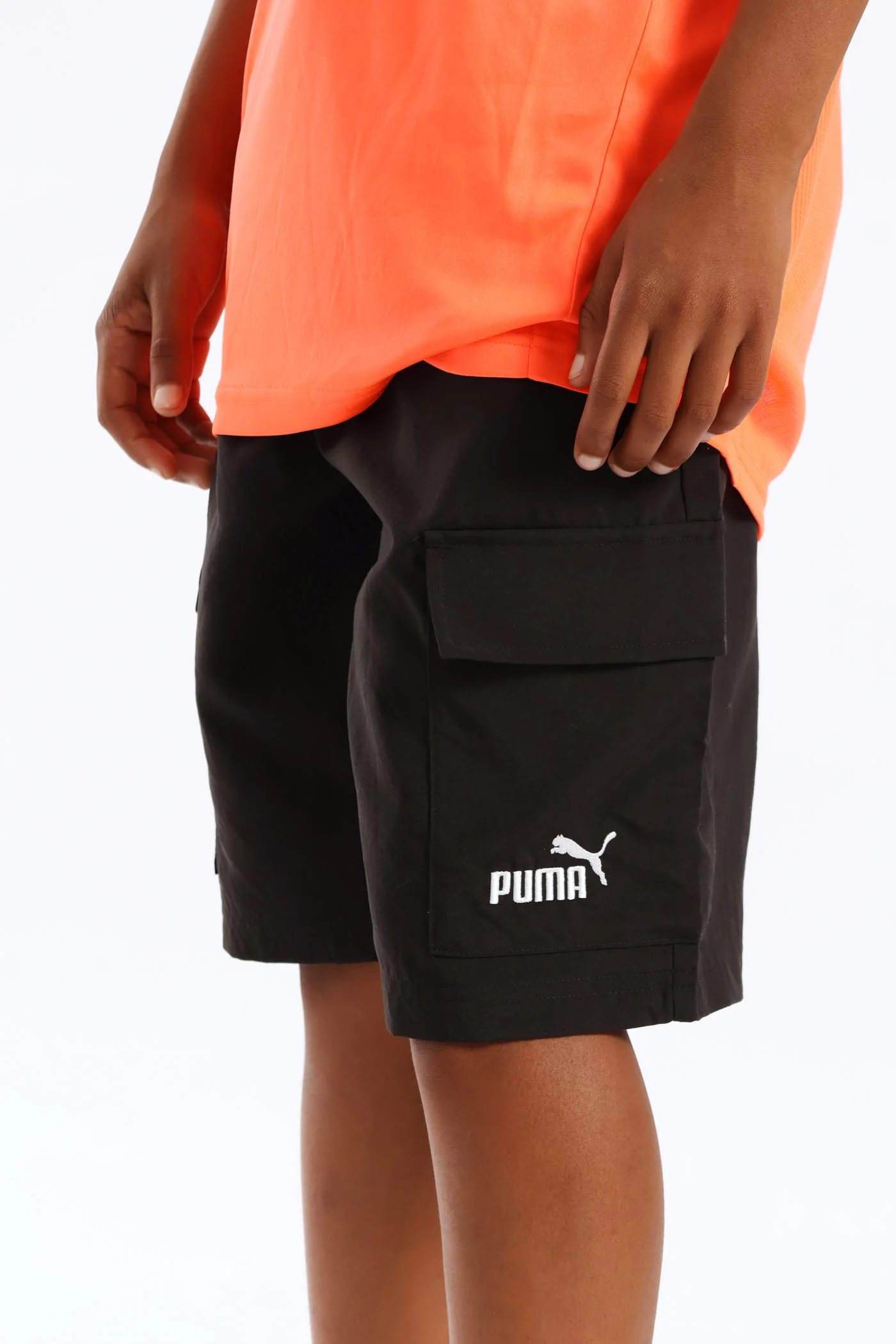 Boys Woven Cargo Short - Black - Image 2