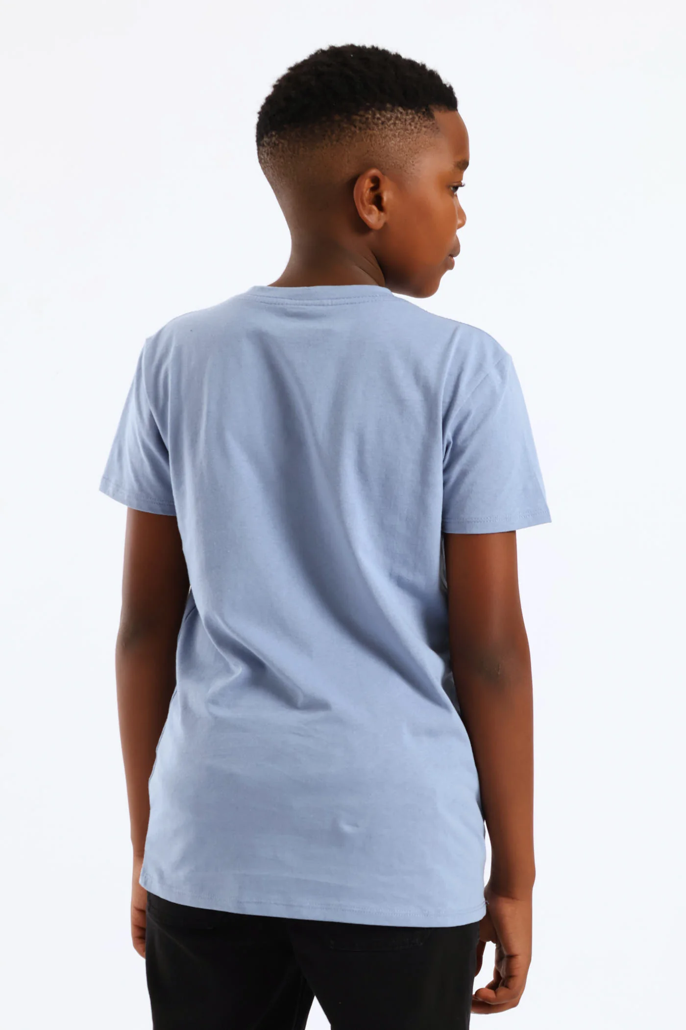 Boys Yeah Nah Print T-Shirt - Blue - Image 5
