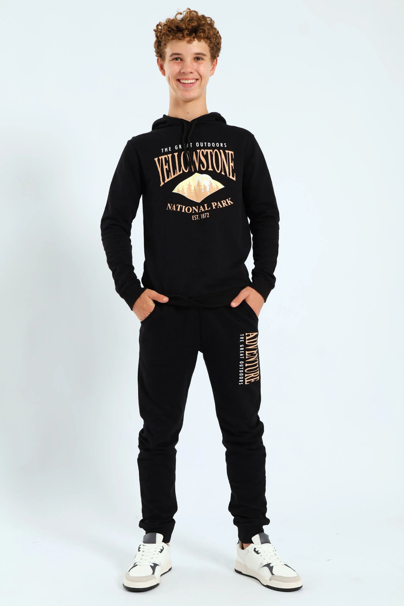 Boys Yellowstone Park Hoody - Black - Image 4