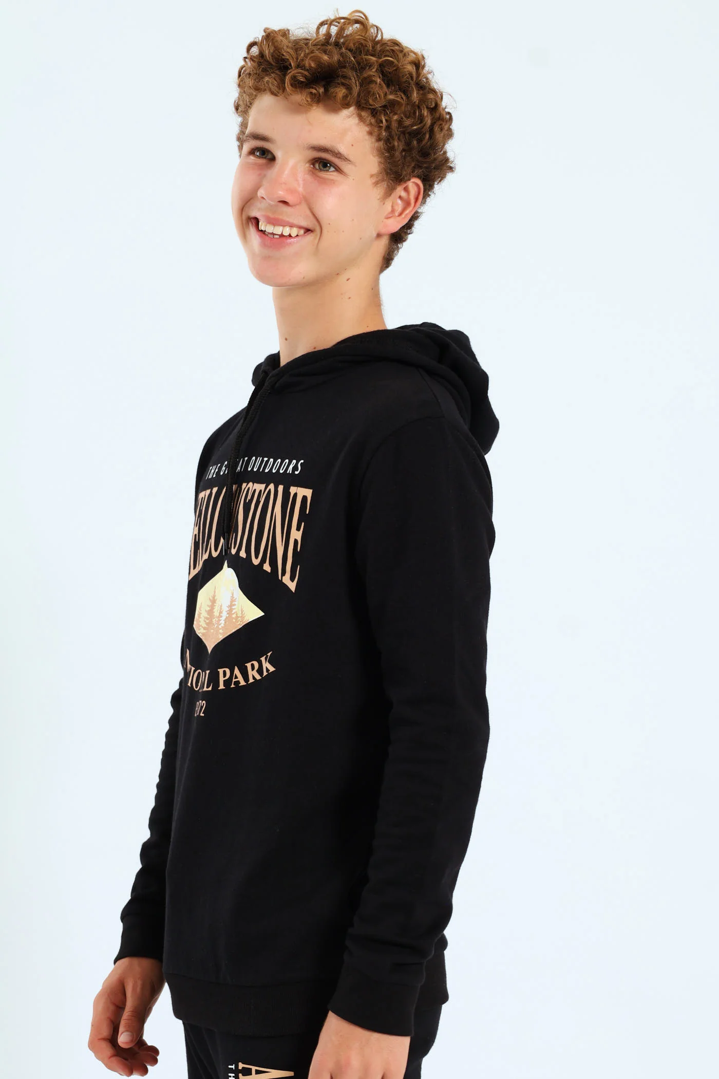 Boys Yellowstone Park Hoody - Black - Image 5