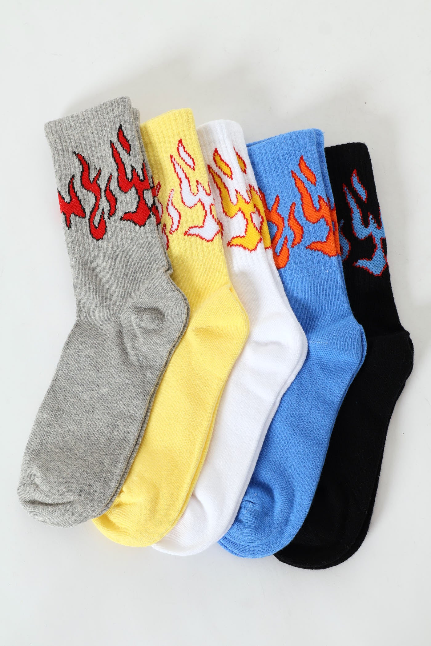 Boys5 Pack Flame Happi Anklet Socks - Multi - Image 2