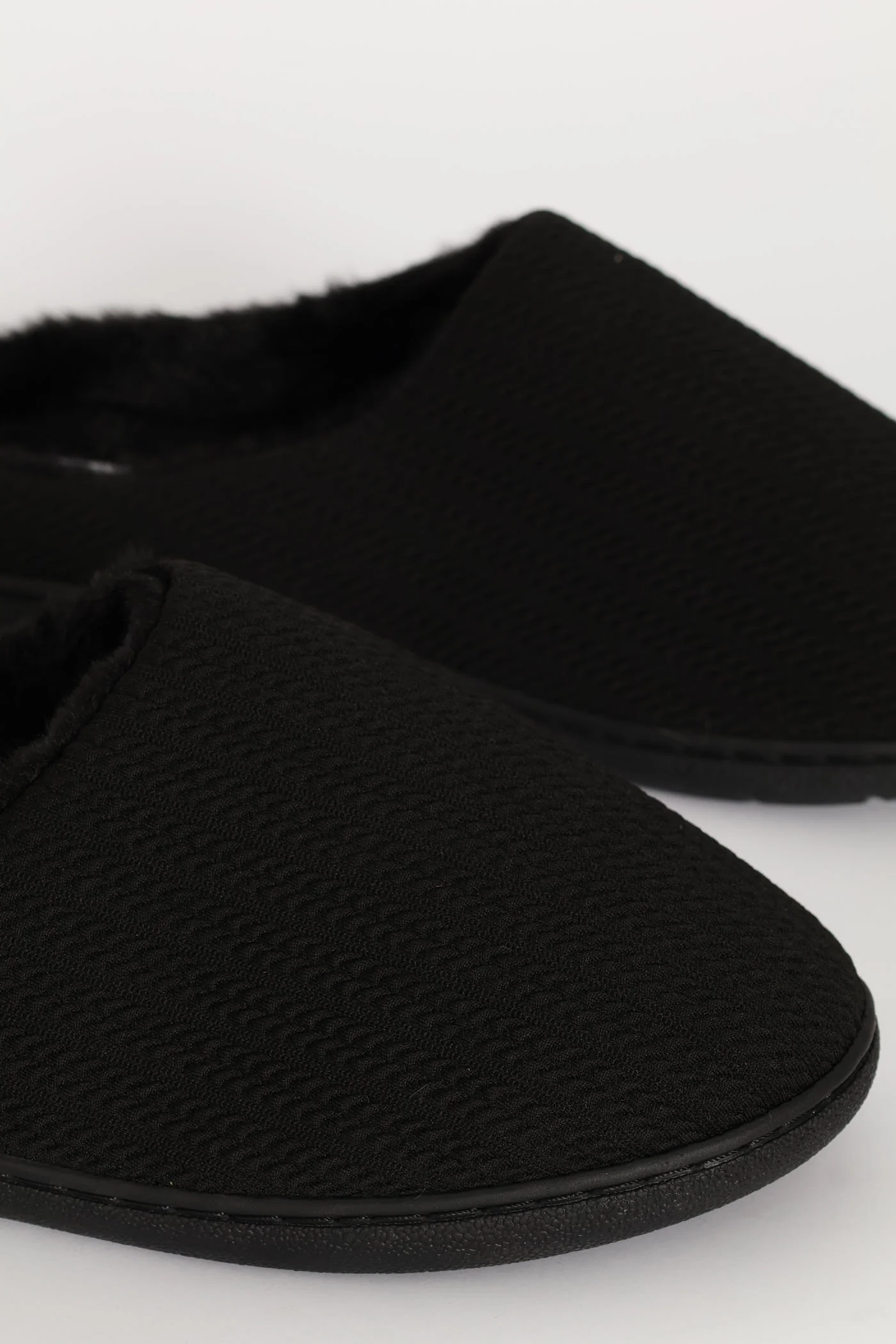 Braided Knit Upper Slipper - Black - Image 2