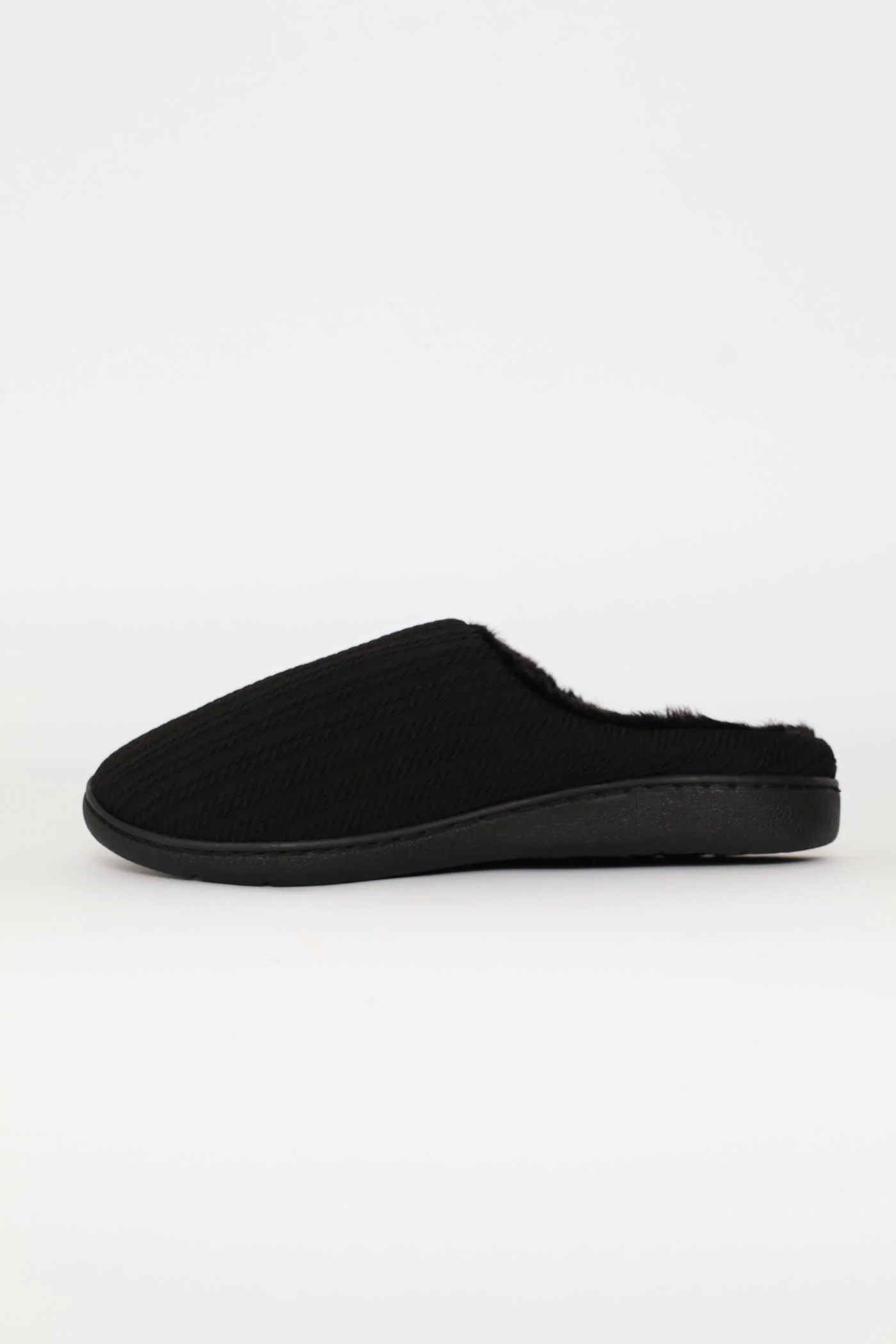 Braided Knit Upper Slipper - Black - Image 3