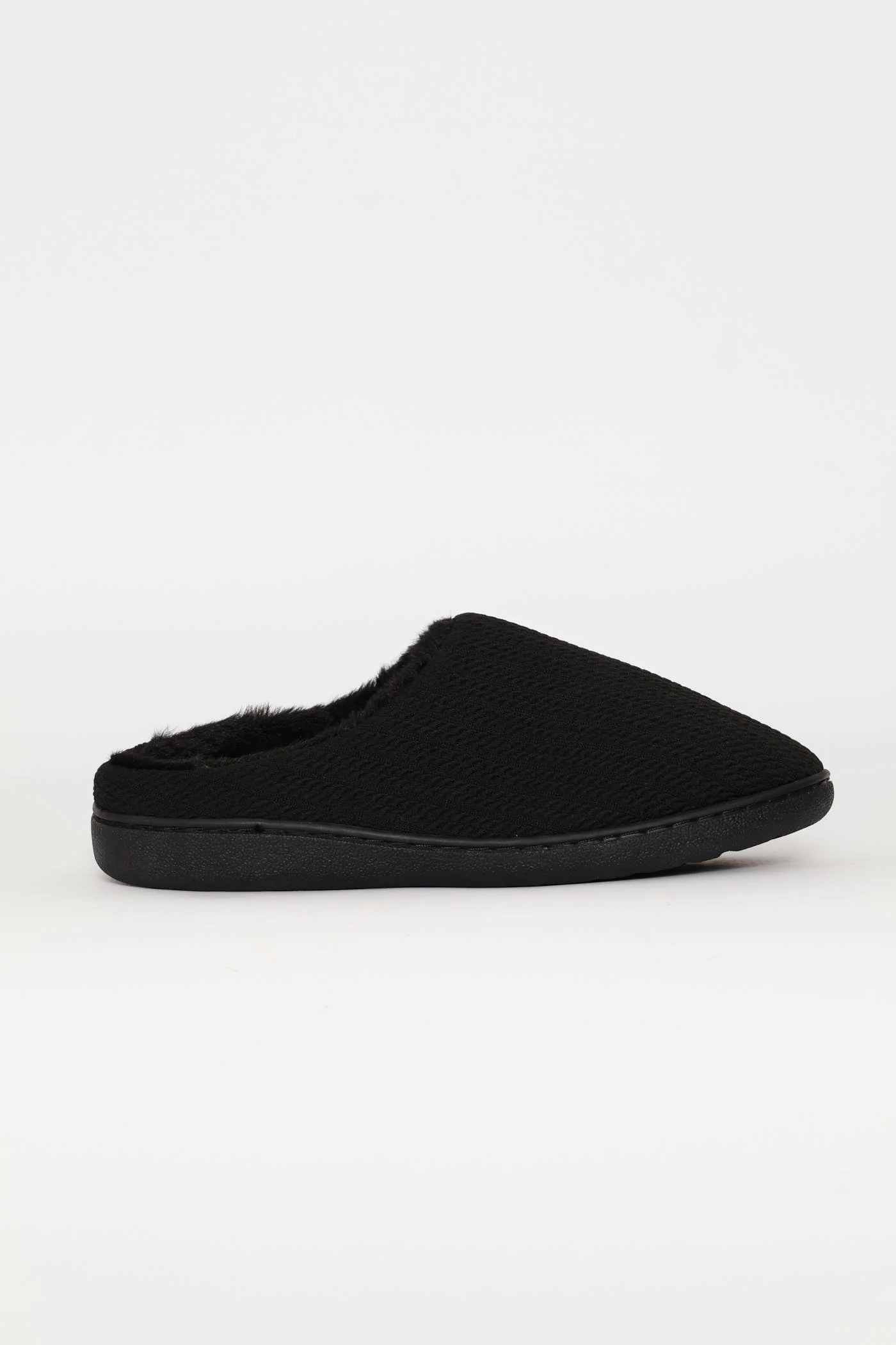Braided Knit Upper Slipper - Black - Image 4