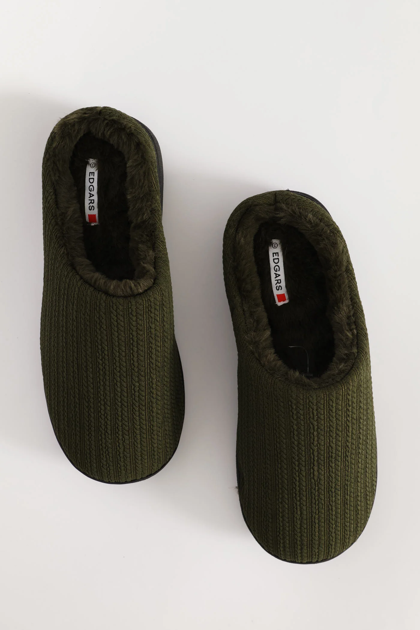 Braided Knit Upper Slipper - Olive - Image 5