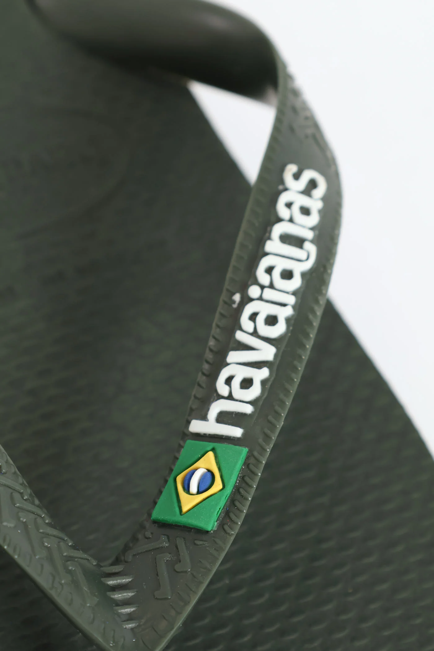 Brazil Logo & Word Flip Flop Sandal - Olive - Image 2