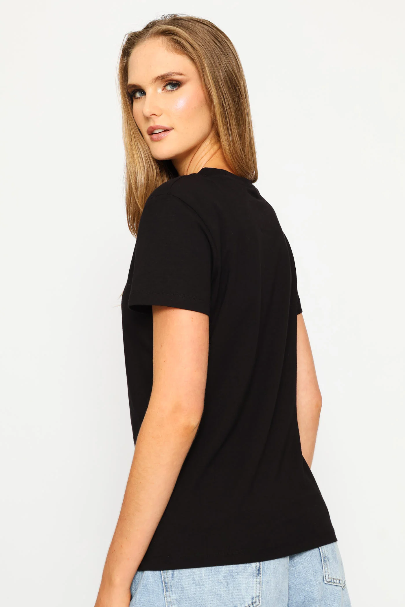 Briana Short Sleeve T-Shirt - Black - Image 4