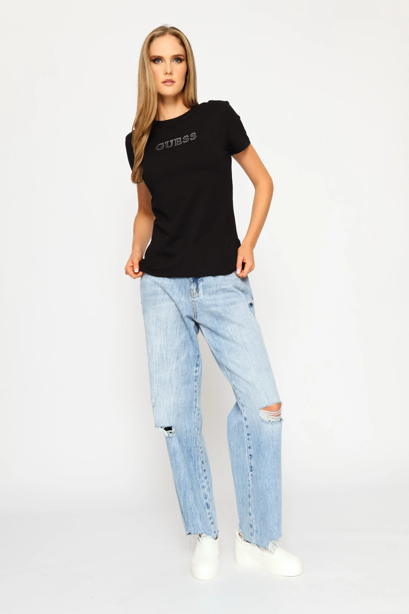 Briana Short Sleeve T-Shirt - Black - Image 5