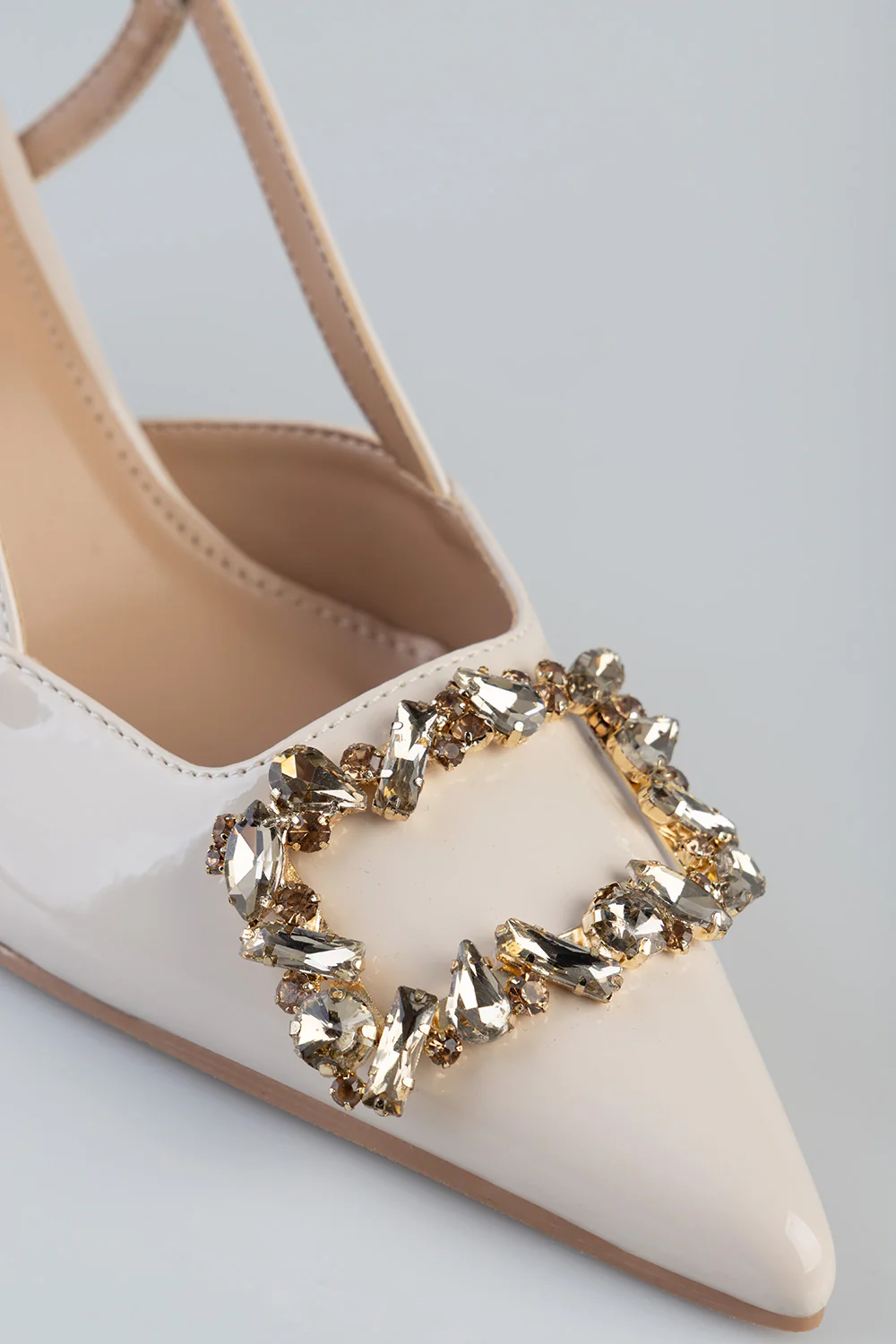 Brochy Mule Heel- Nude - Image 2