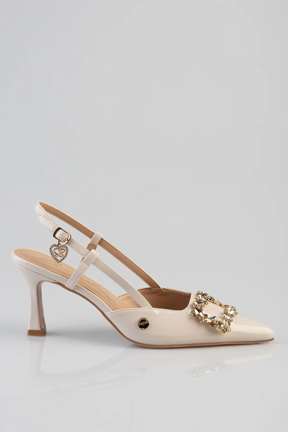Brochy Mule Heel- Nude - Image 3