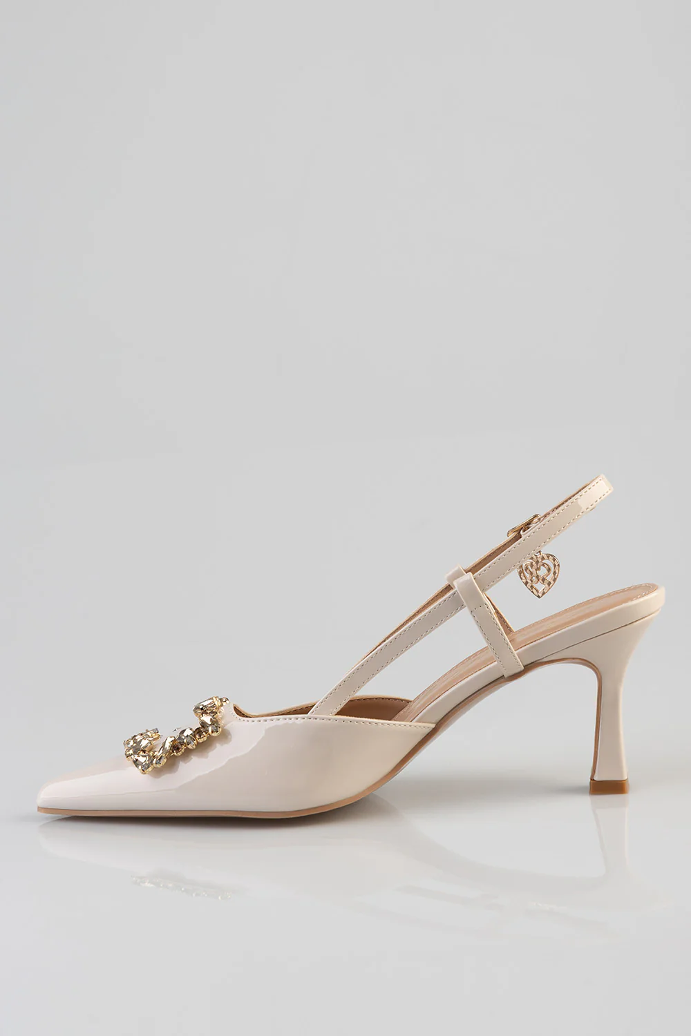 Brochy Mule Heel- Nude - Image 4