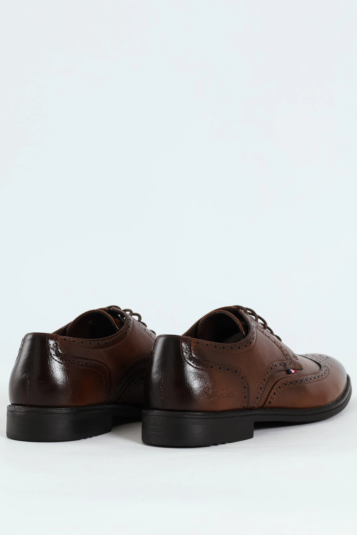 Brogue Detail Lace Up Shoe - Tan - Image 4