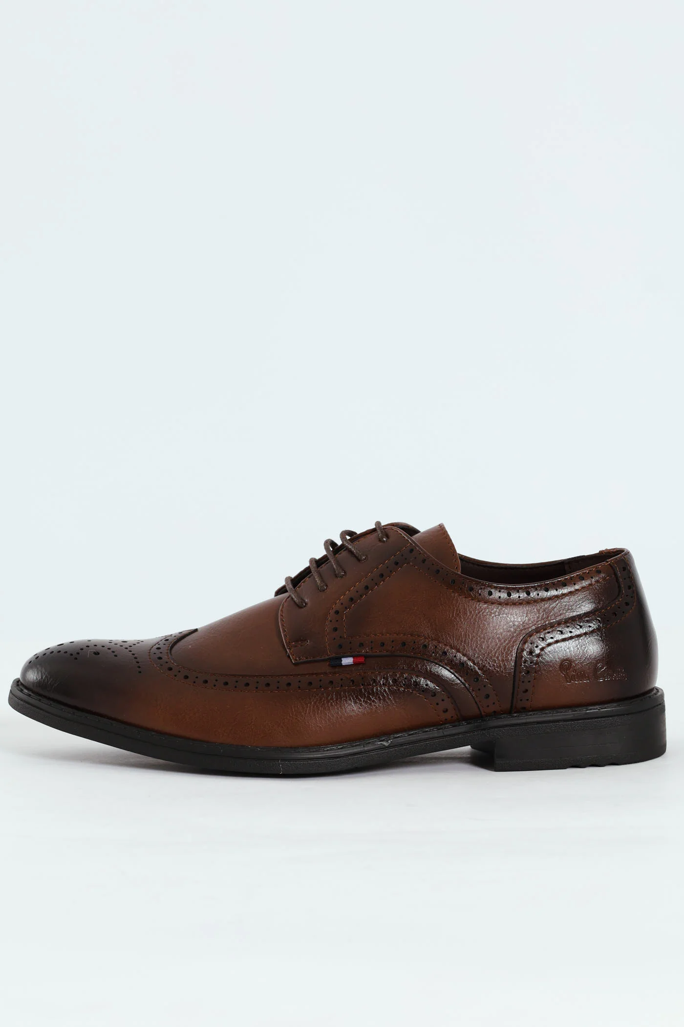 Brogue Detail Lace Up Shoe - Tan - Image 6