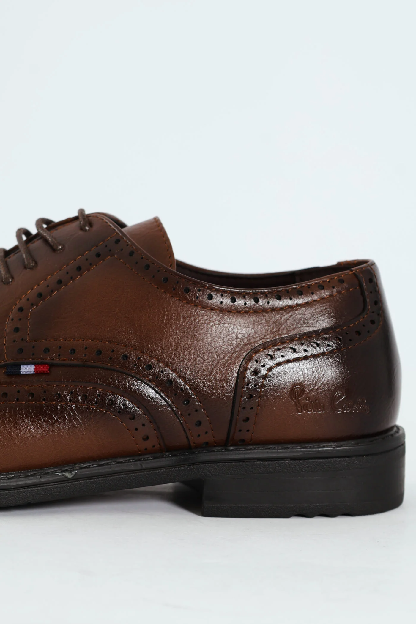 Brogue Detail Lace Up Shoe - Tan - Image 7
