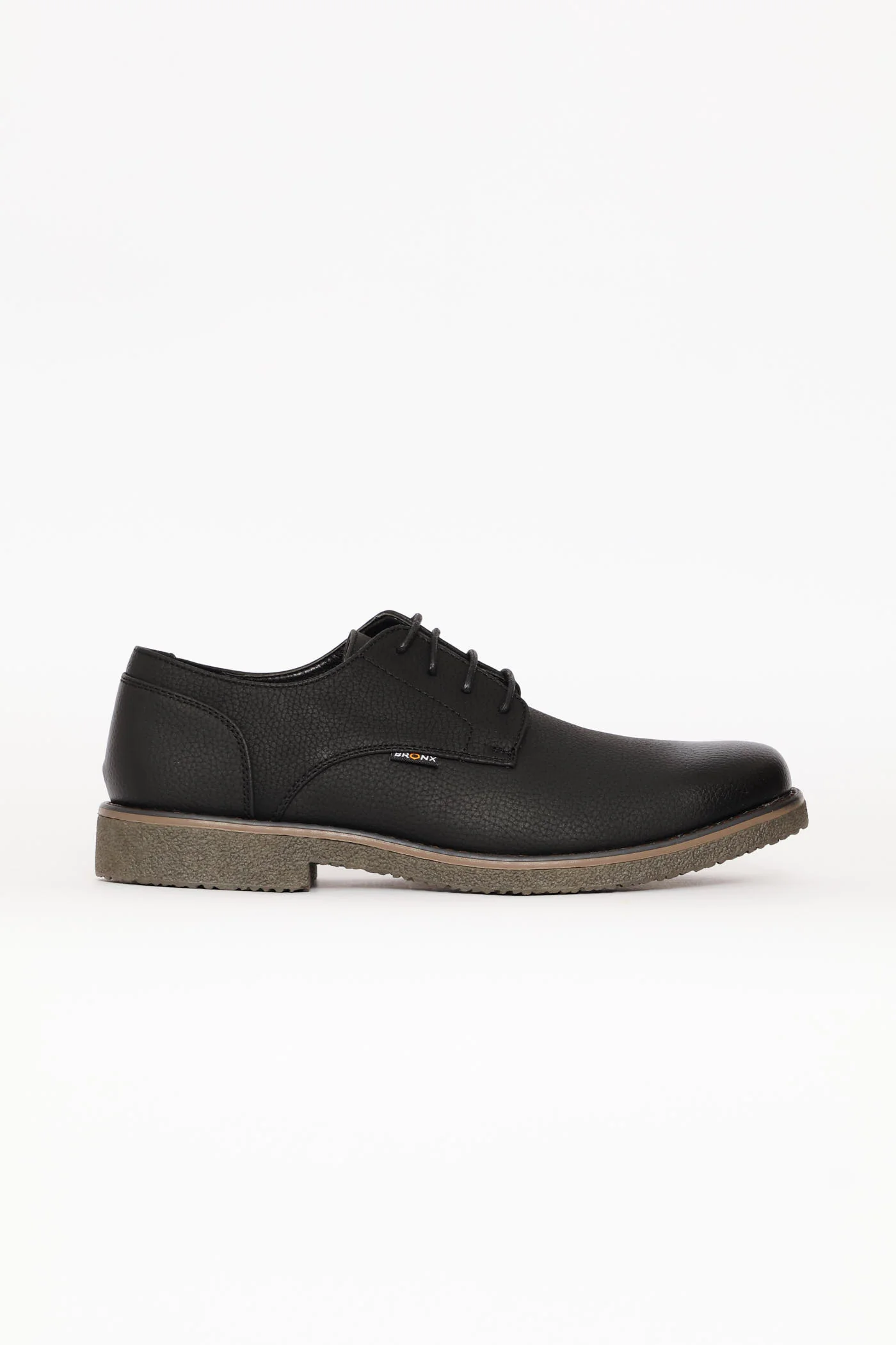 Bronx Lace Up Smart Casual Derby Shoe - Black - Image 3