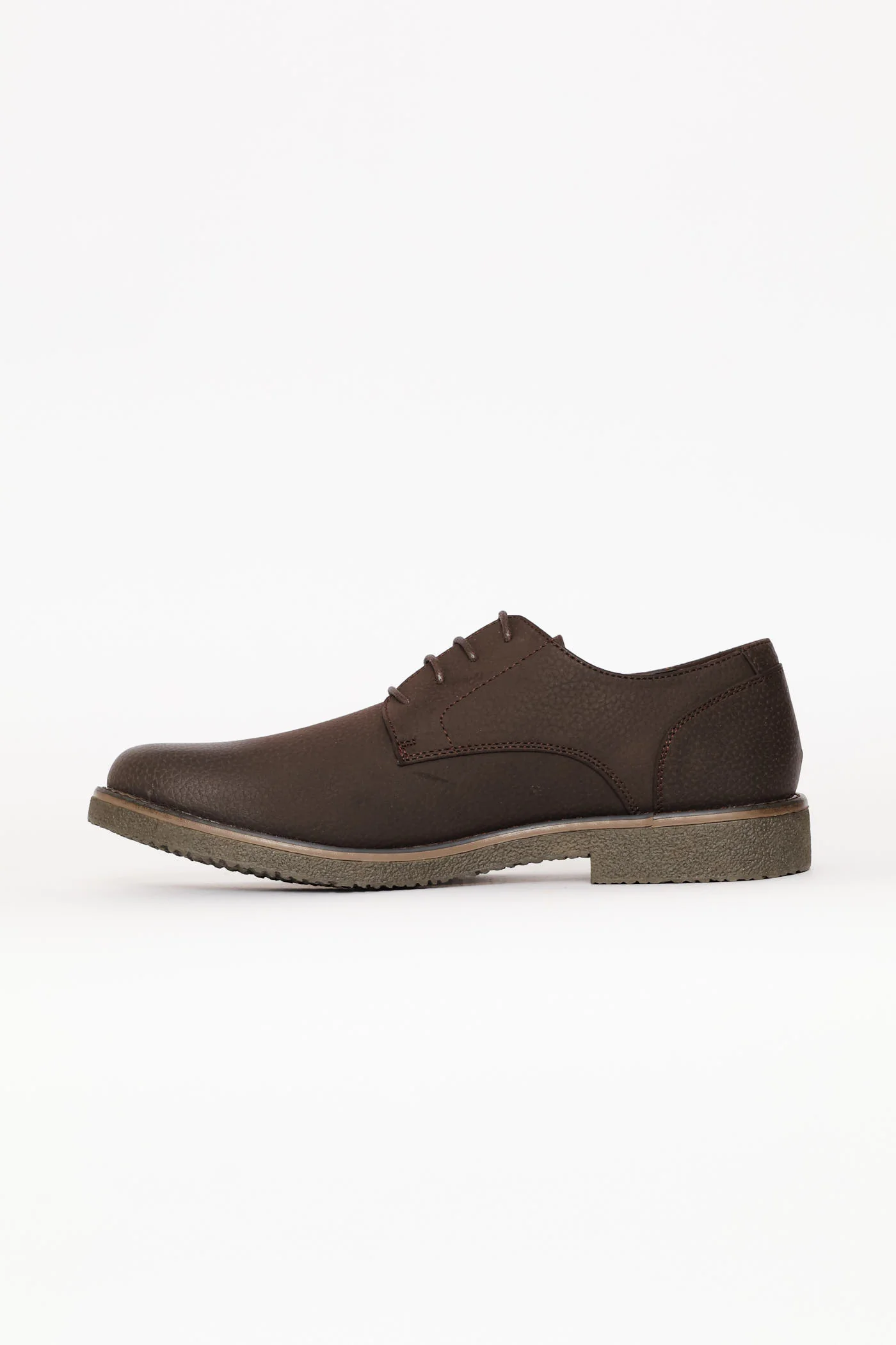 Bronx Lace Up Smart Casual Derby Shoe - Chocolate - Image 4