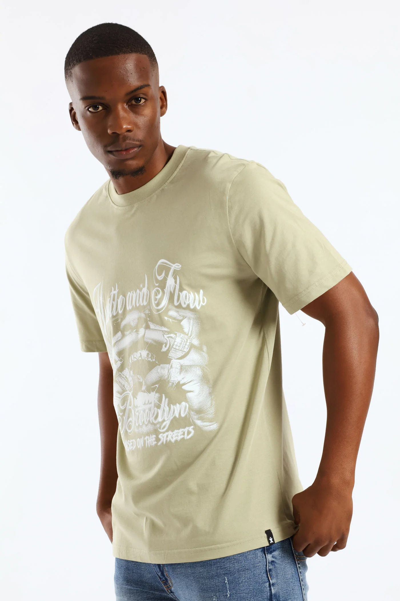 Brooklyn Print Tee - Sage - Image 2