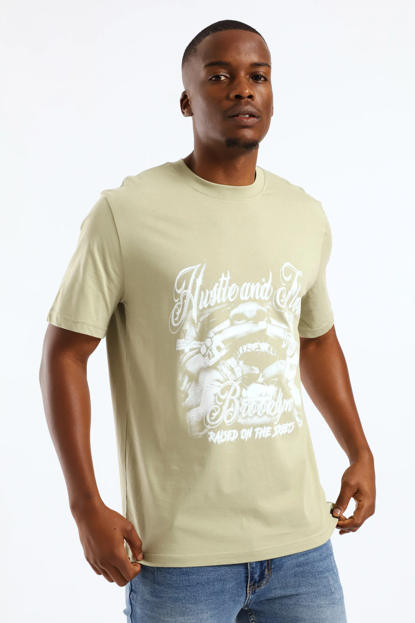 Brooklyn Print Tee - Sage - Image 4