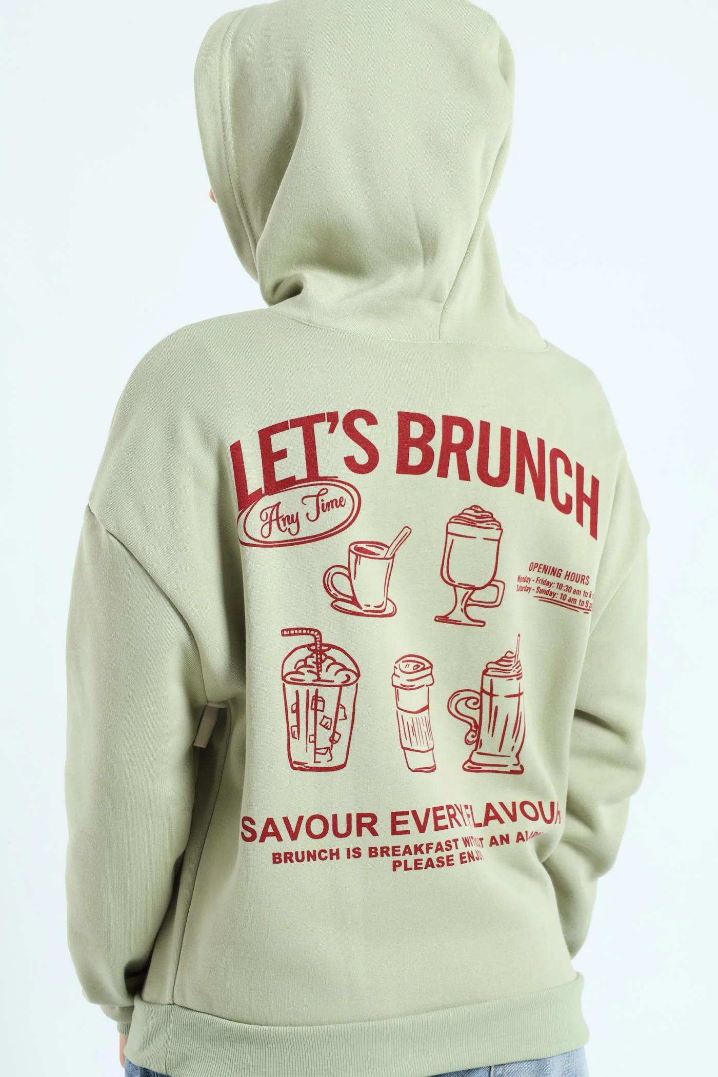 Brunch Kanga Pocket Hoodie - Sage - Image 2