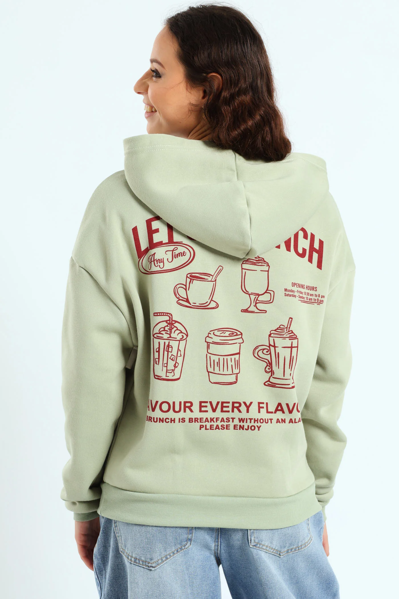 Brunch Kanga Pocket Hoodie - Sage - Image 4