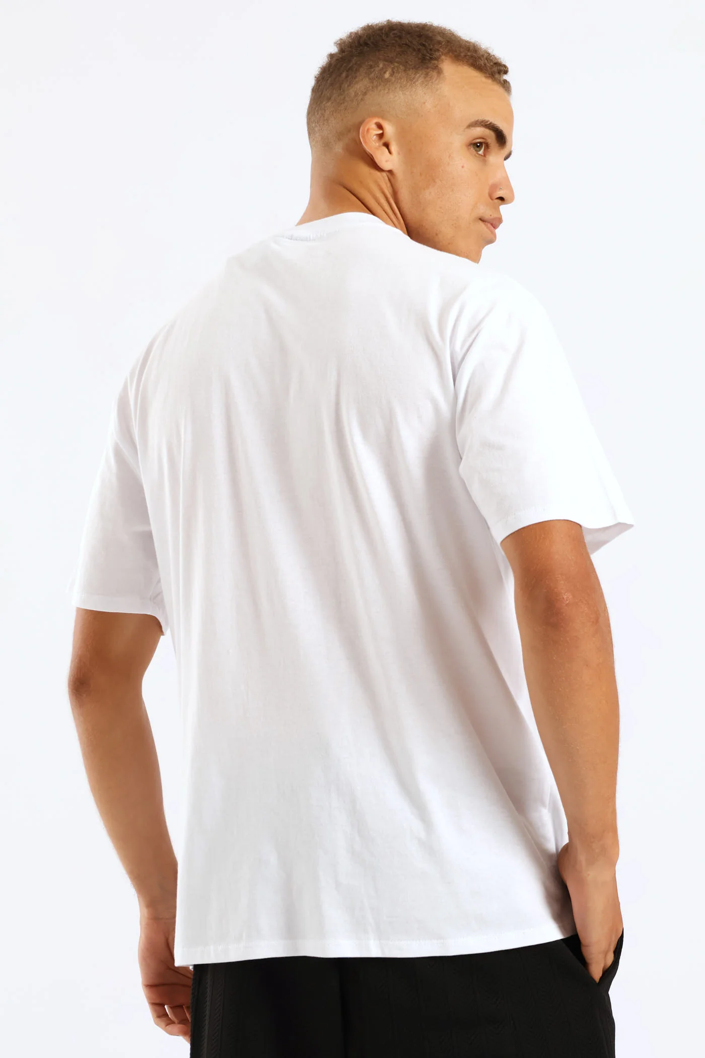 Bubblegum Chest Print Tee - White - Image 4