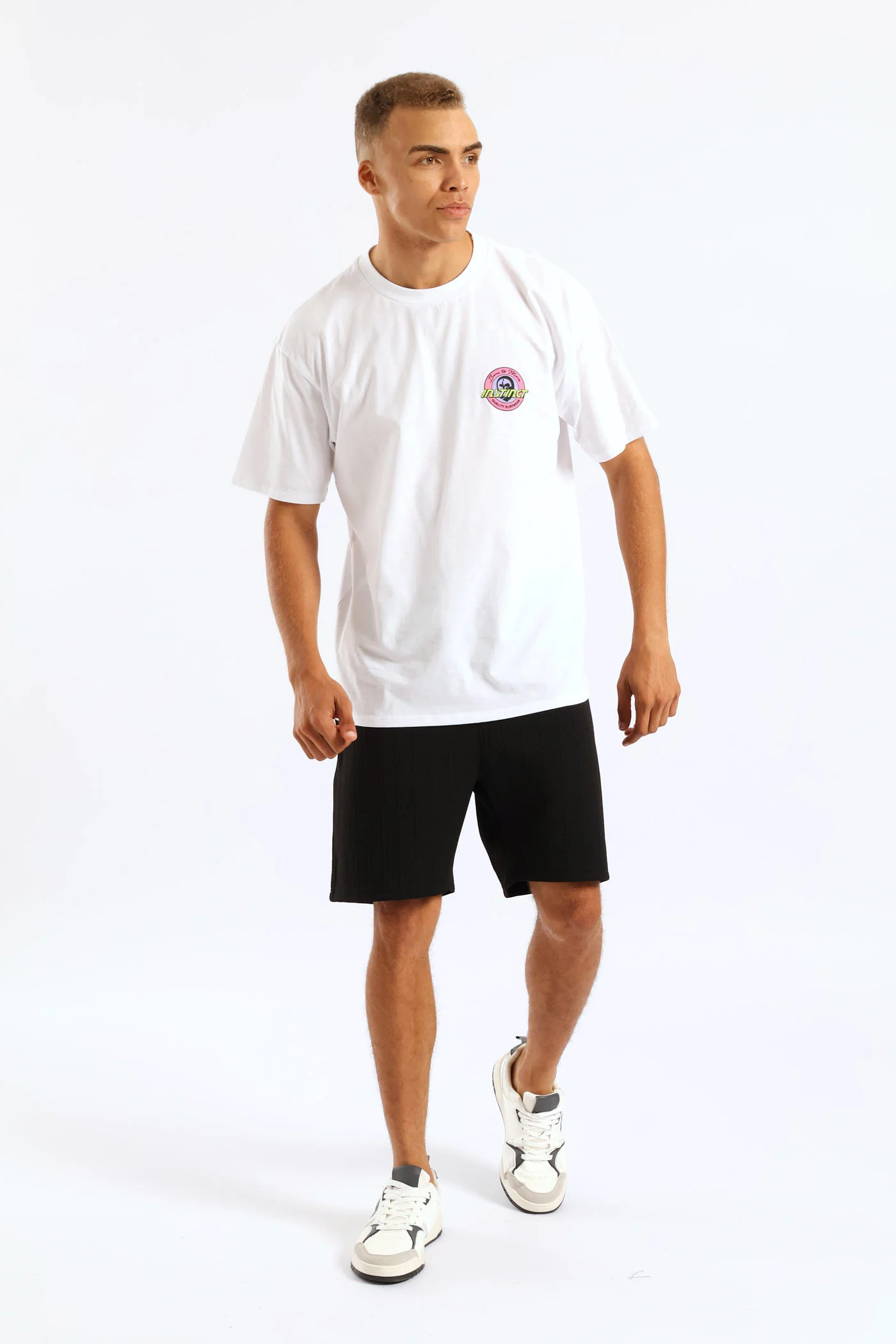 Bubblegum Chest Print Tee - White - Image 5