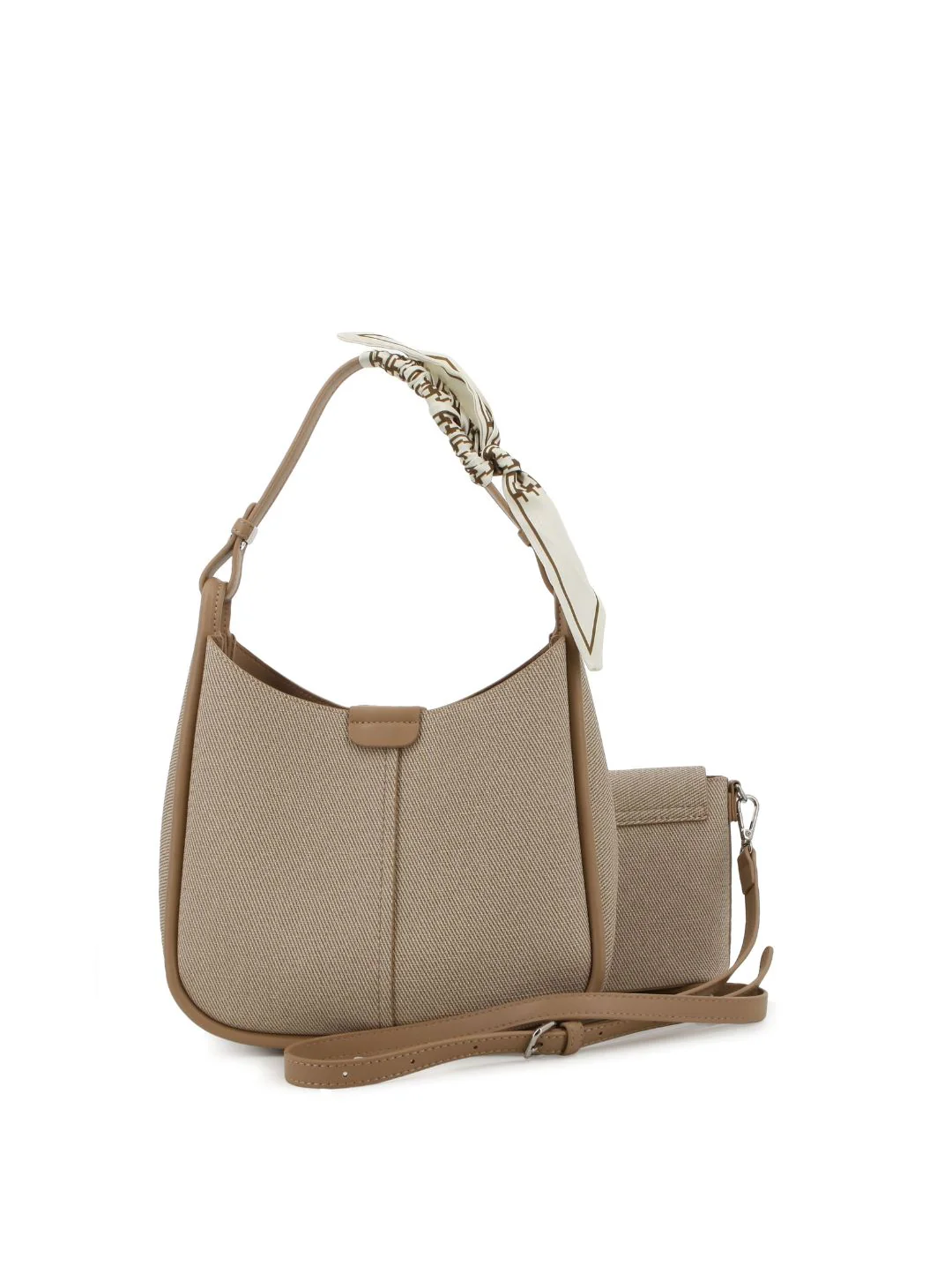 Bucket Bag With Inner Crossbody Bag - Beige - Image 2