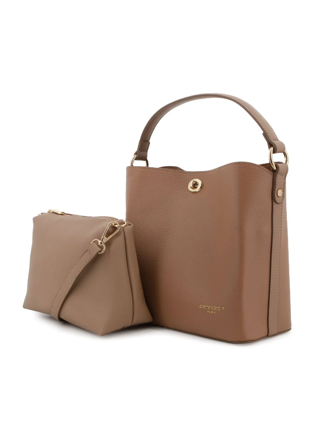 Bucket Bag With Inner Pouch - Tan - Image 4