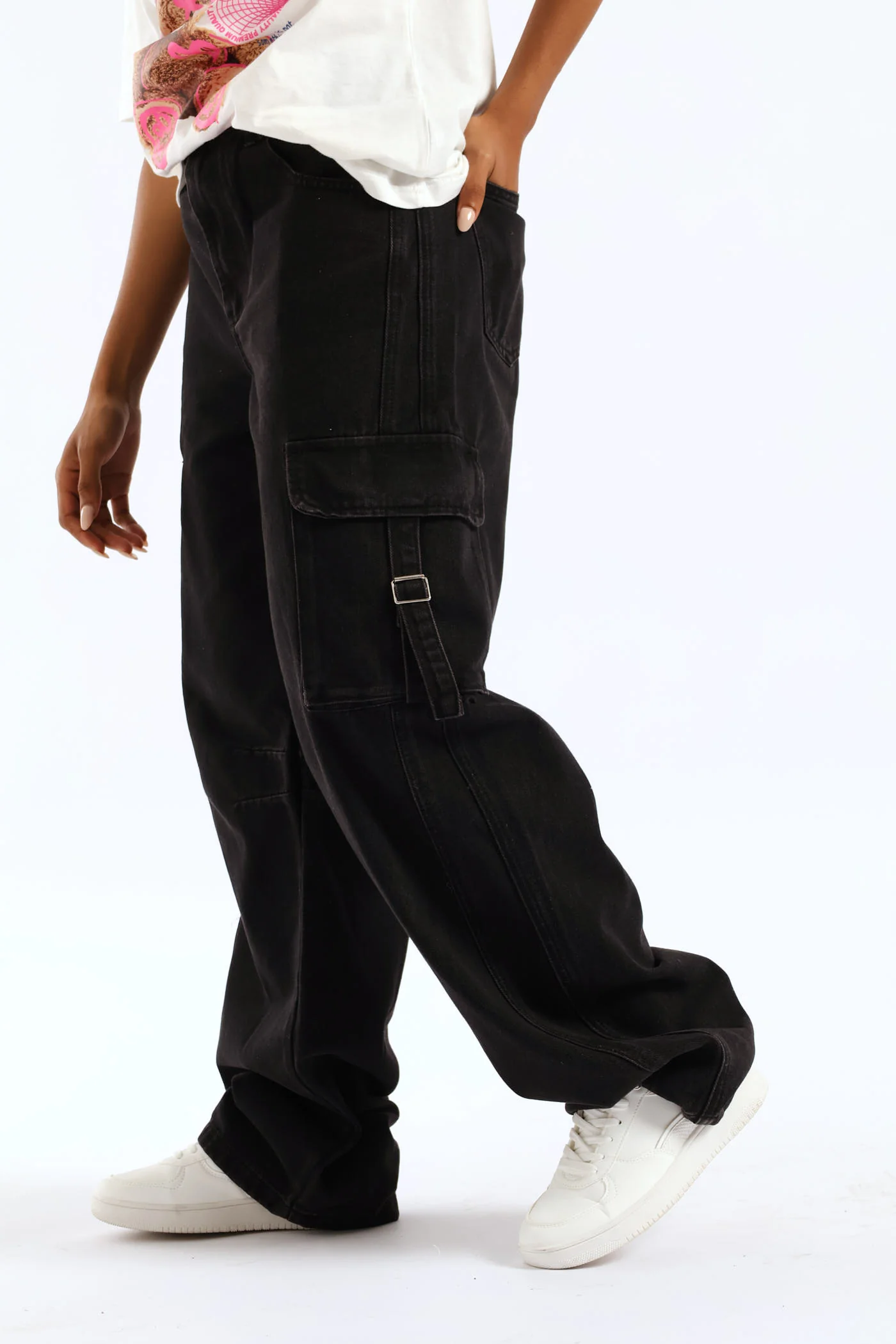 Buckle Cargo Jean - Salty Black - Image 2