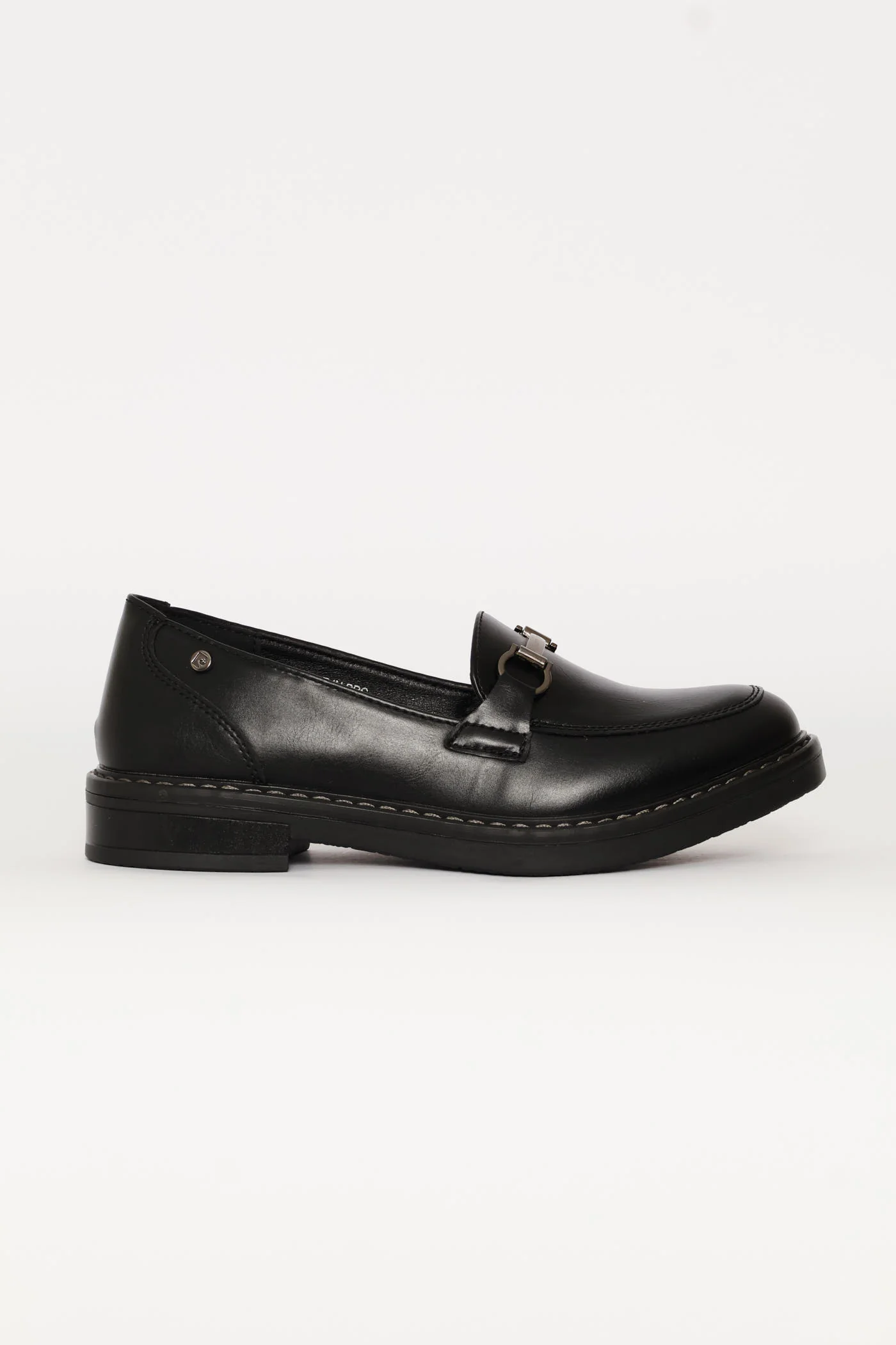 Buckle Detail Loafer - Black - Image 3