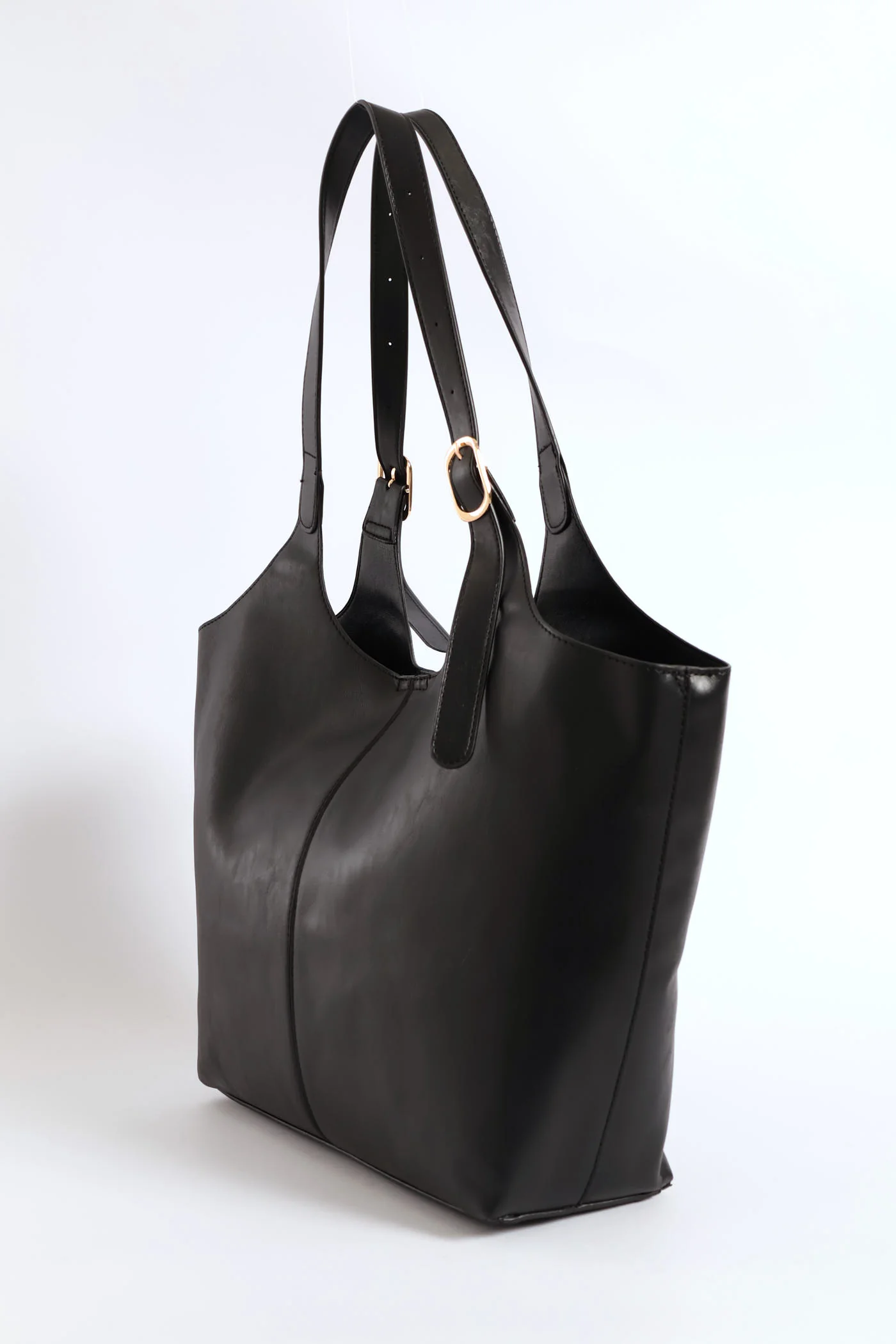 Buckle Detail Shopper Bag - Black - Image 6