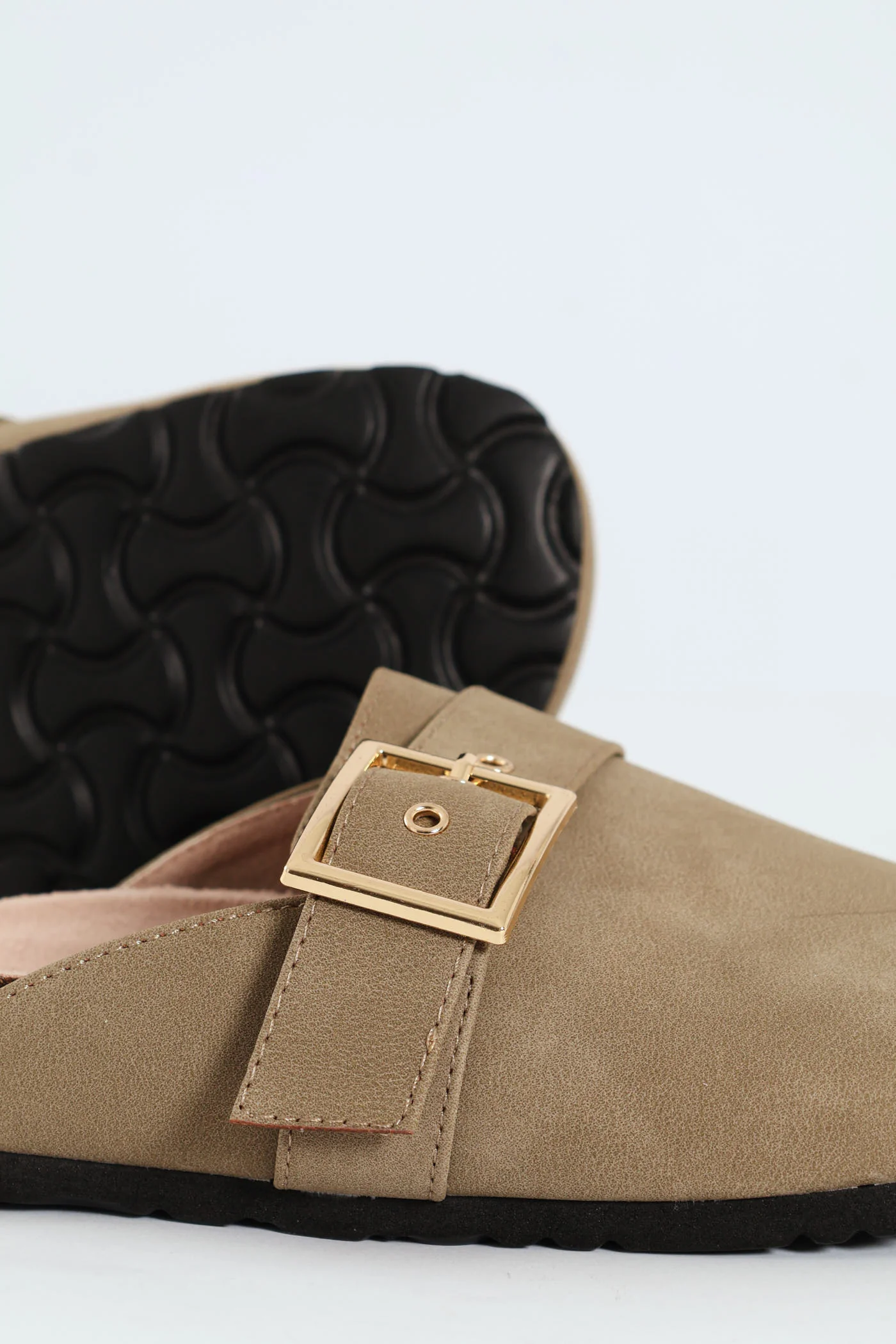 Buckled Strap Clog - Natural - Image 2