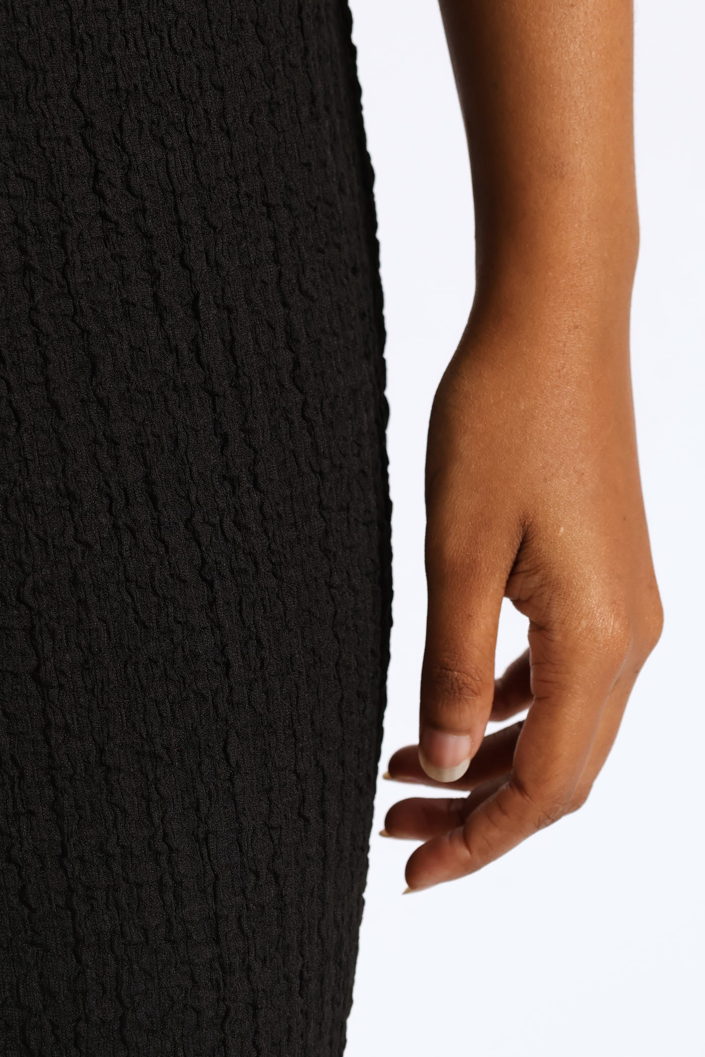Built Up Racer Column Midi Dress - Black - Image 5