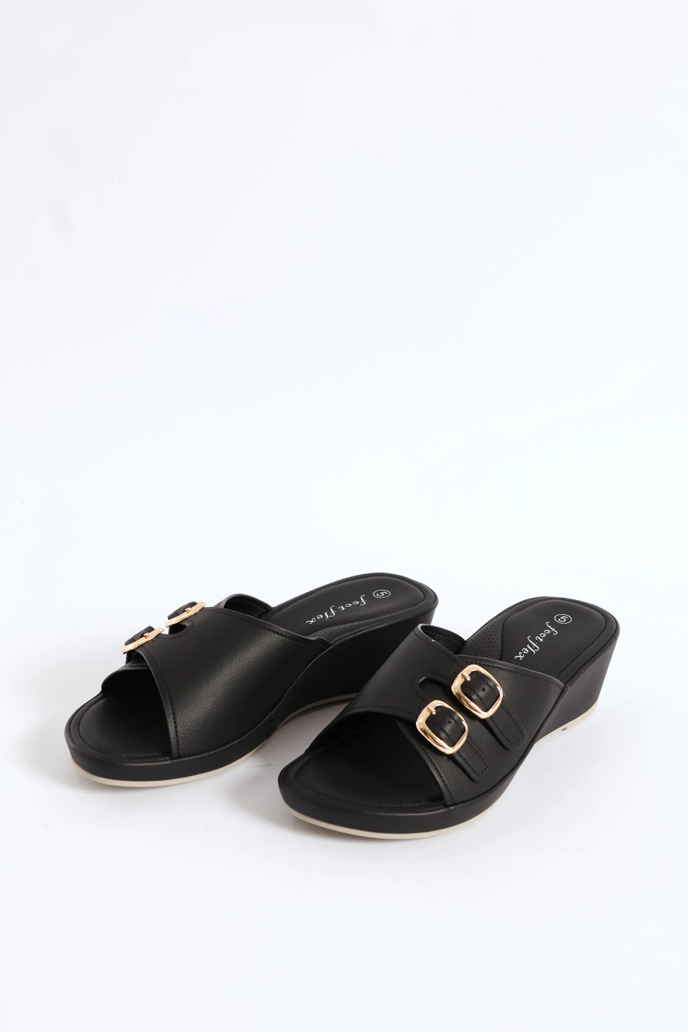 Double Buckle Sandal - Black - Image 6