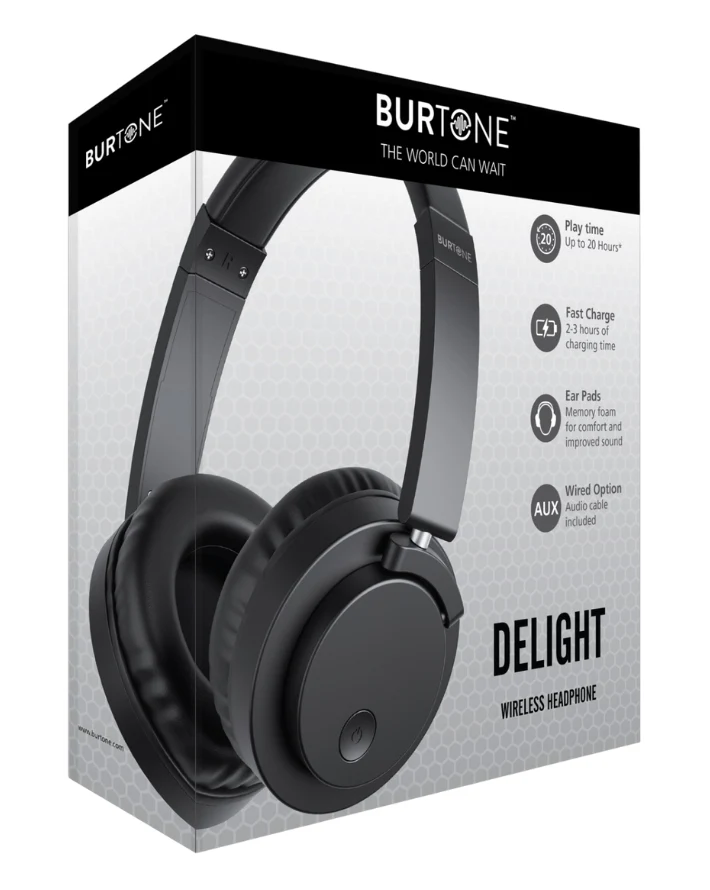 Delight Wireless Bluetooth Headphone Black - Image 2