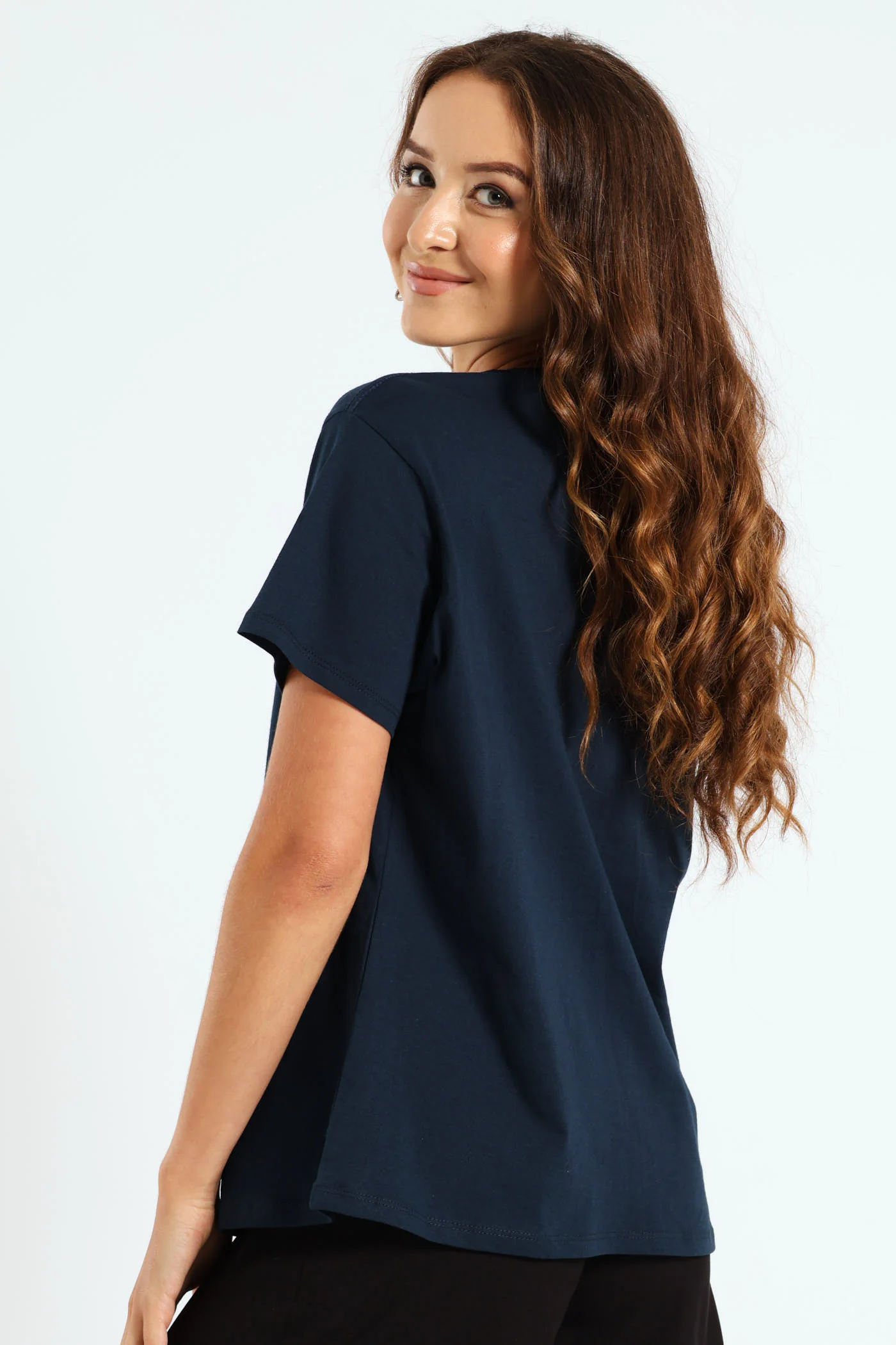 Butterfly Floral Tee - Navy - Image 2