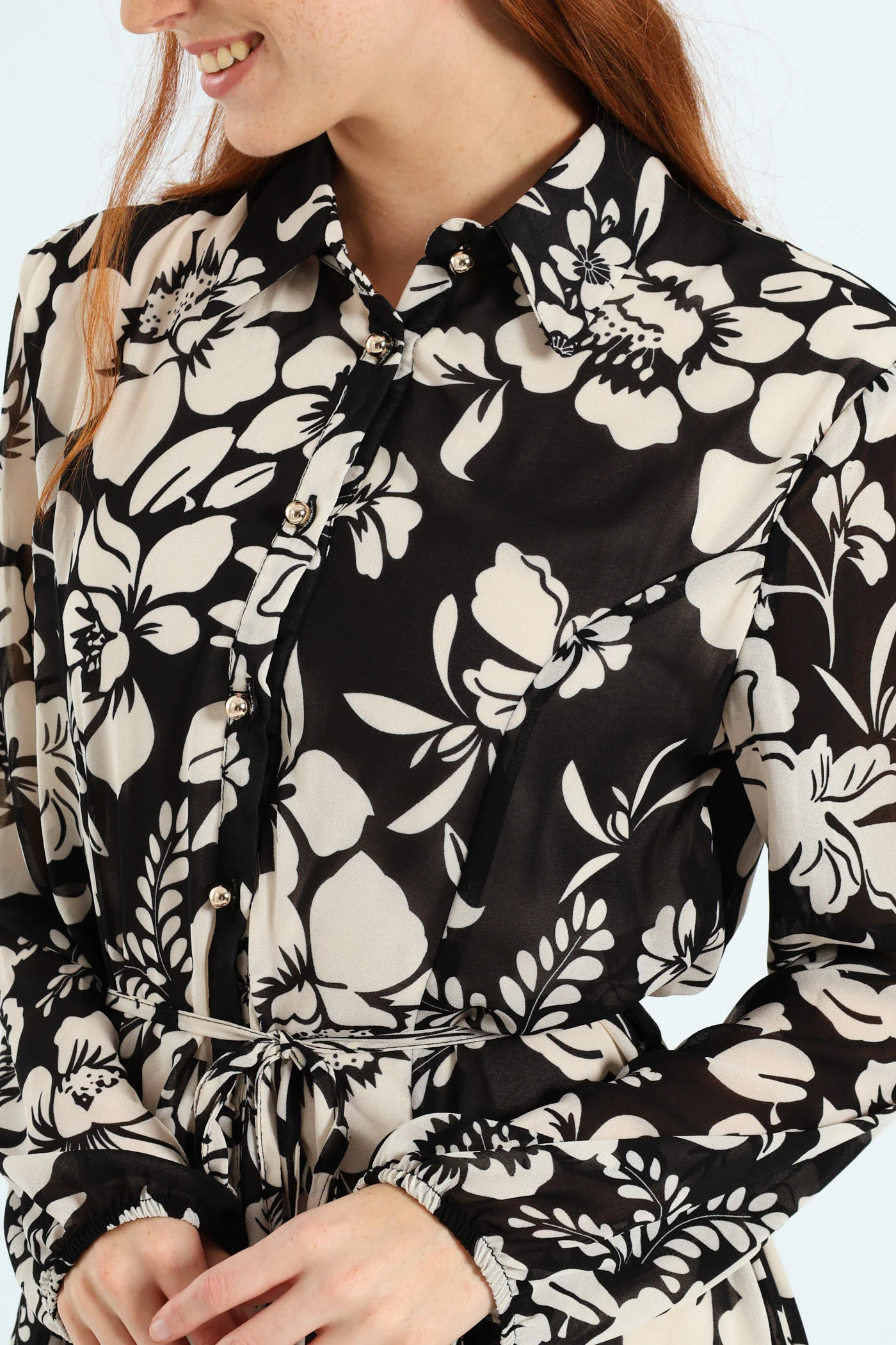 Button Through Godet Tea Dress - Image 2