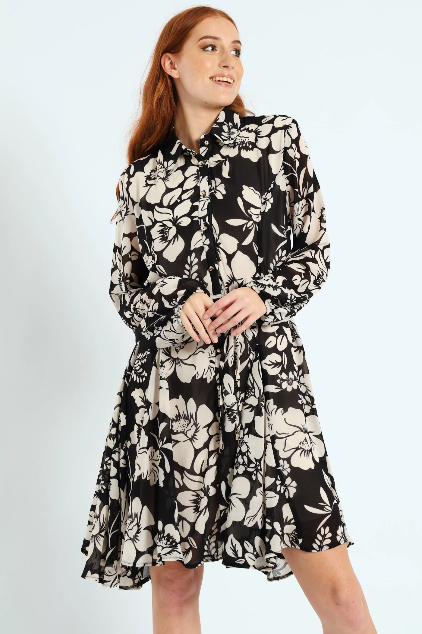 Button Through Godet Tea Dress - Image 3