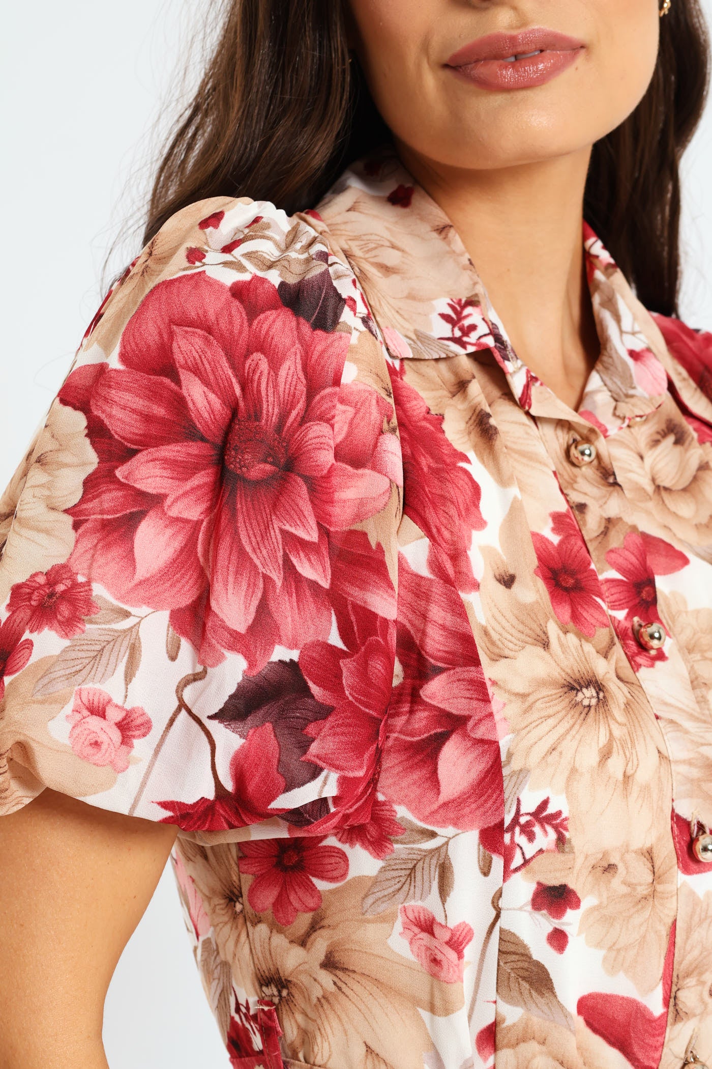 Button Through Godet Tea Dress - Image 5
