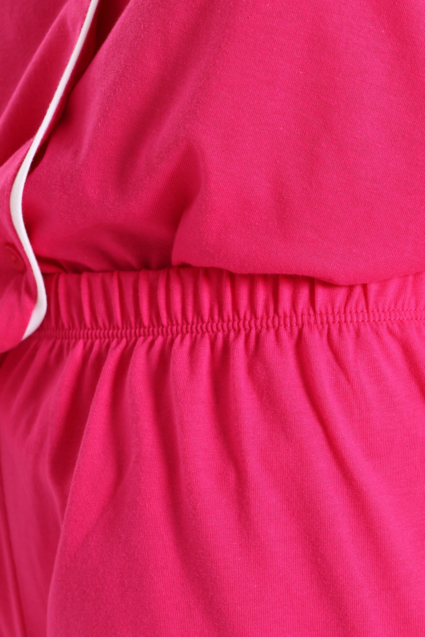 Button Through Knit Short Set - Cerise - Image 5