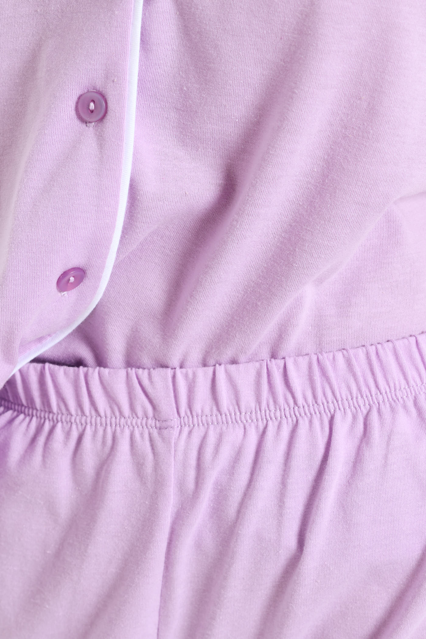Button Through Knit Short Set - Purple - Image 5