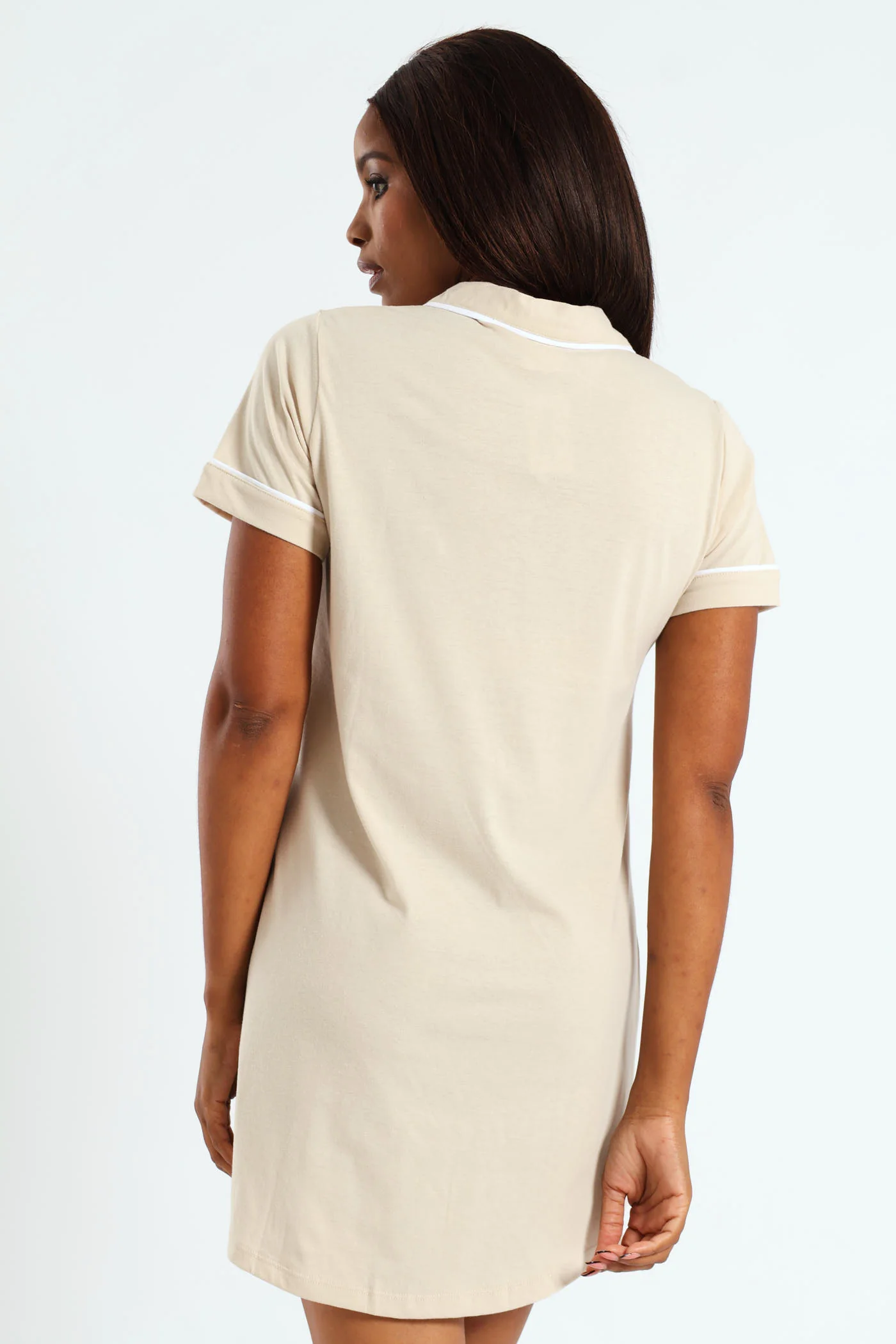 Button Through Knit Sleepshirt - Light Brown - Image 3