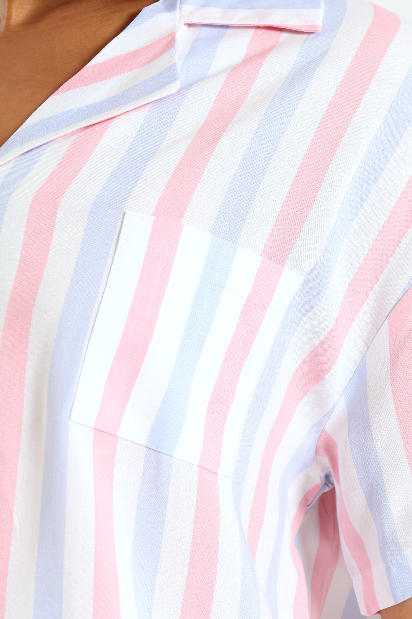 Button Through Stripe Short Set - Image 5