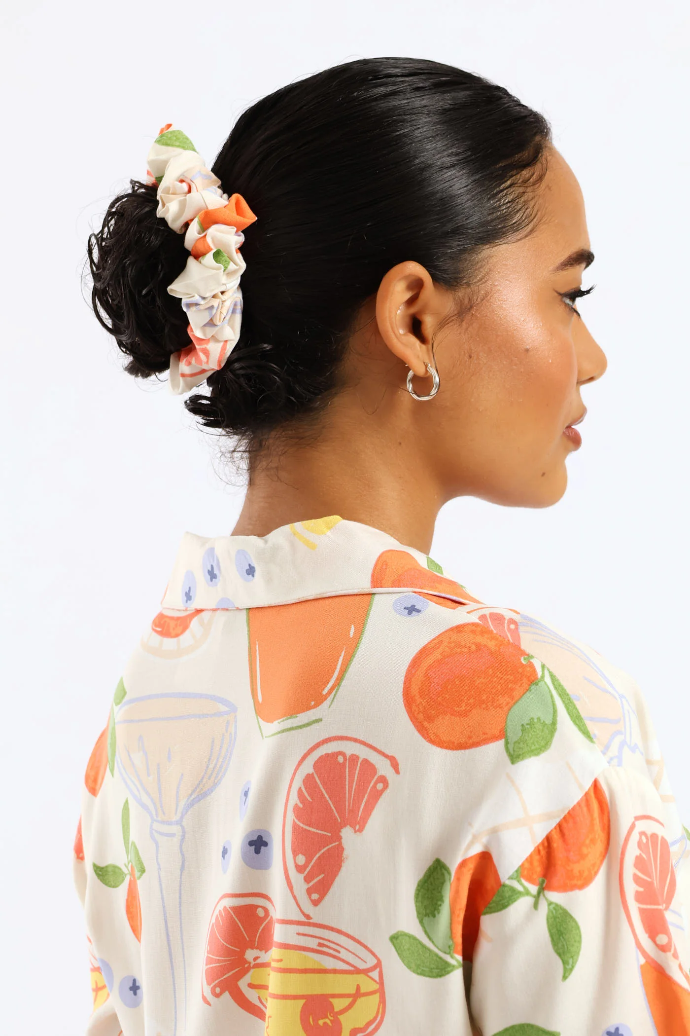 Button Through Woven Viscose Short Set - Multi - Image 2