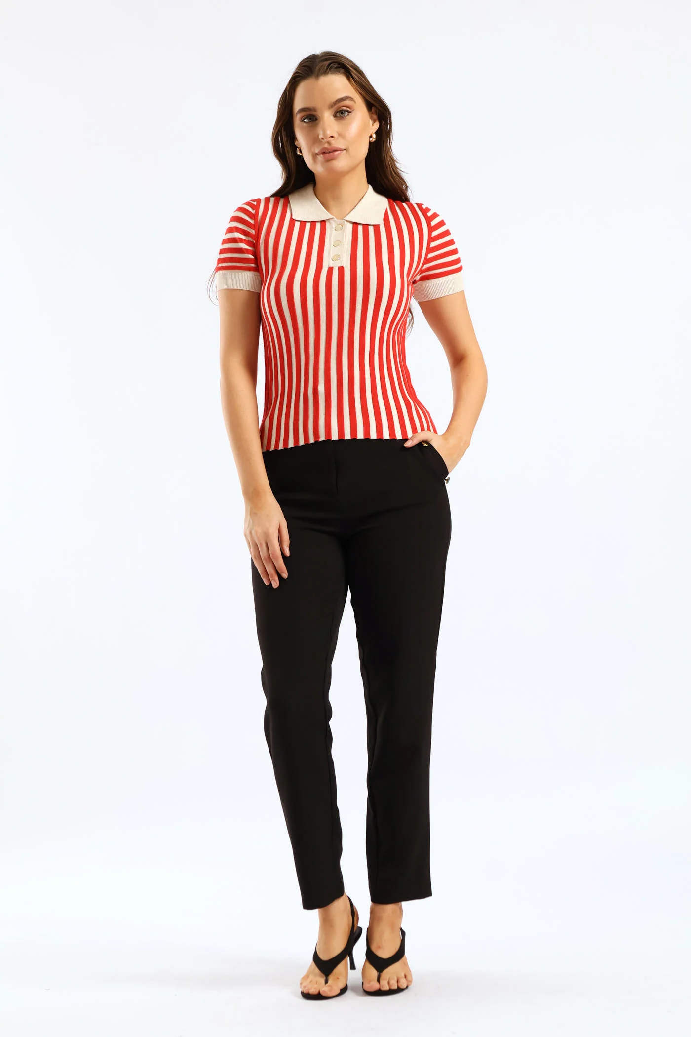Button Two Tone Golfer - Red - Image 3